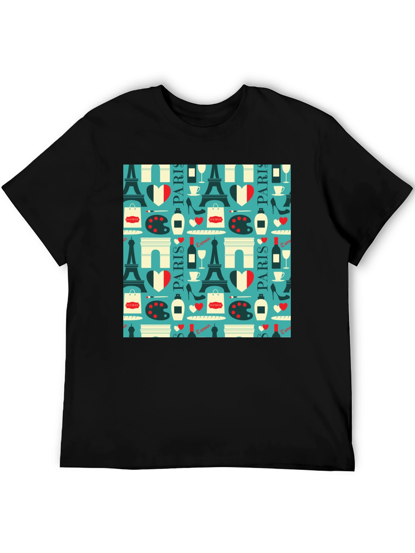 Parisian Print T-Shirt - Eiffel Tower Design