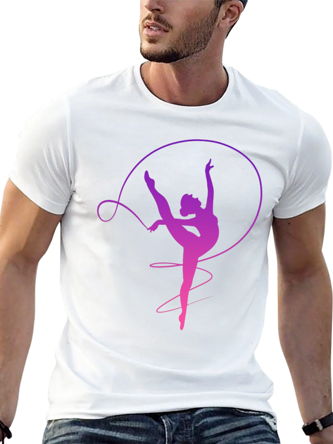 Gymnast Ribbon T-Shirt Dancer Graphic Tee
