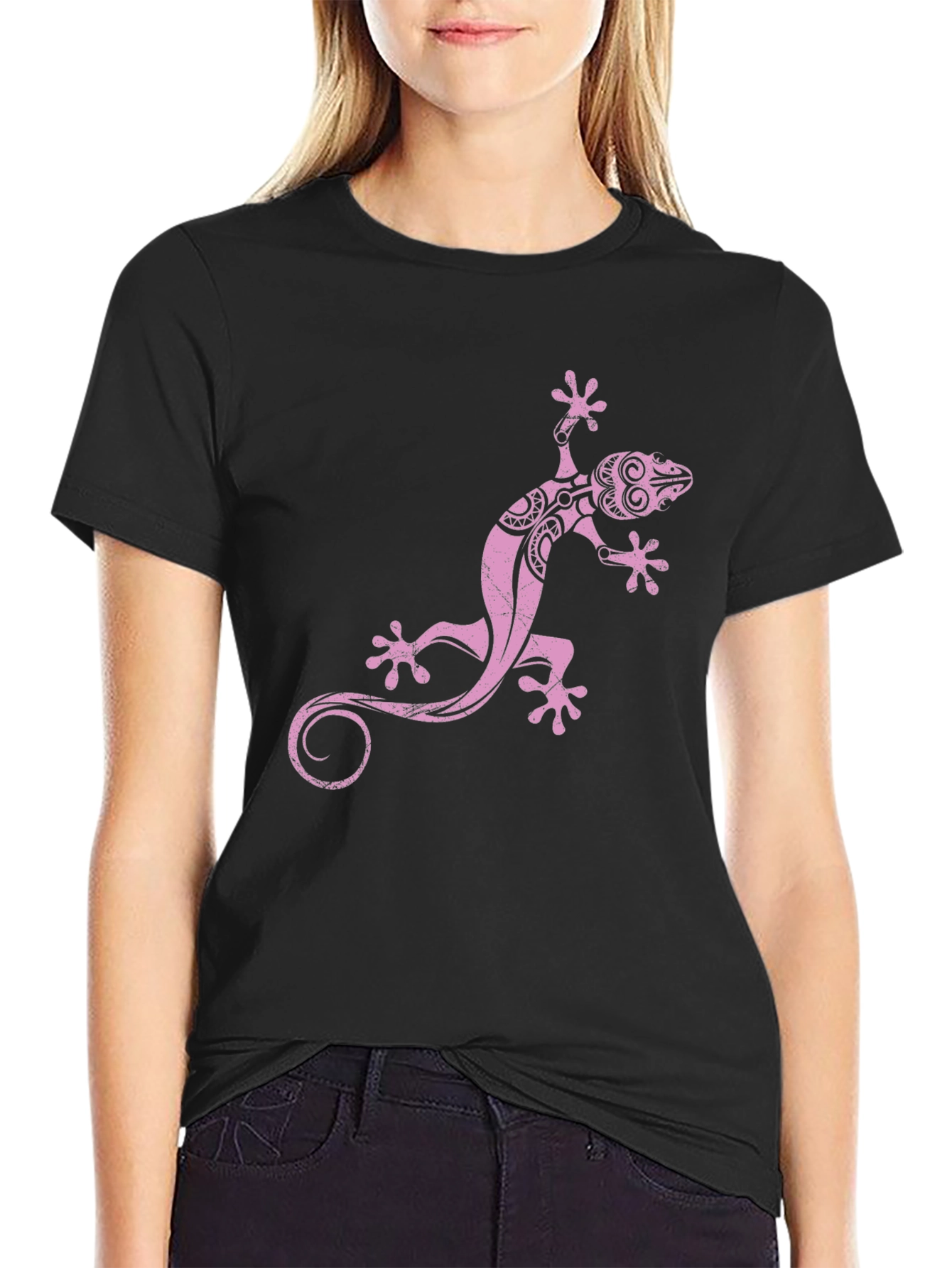 Pink Lizard Graphic T-Shirt