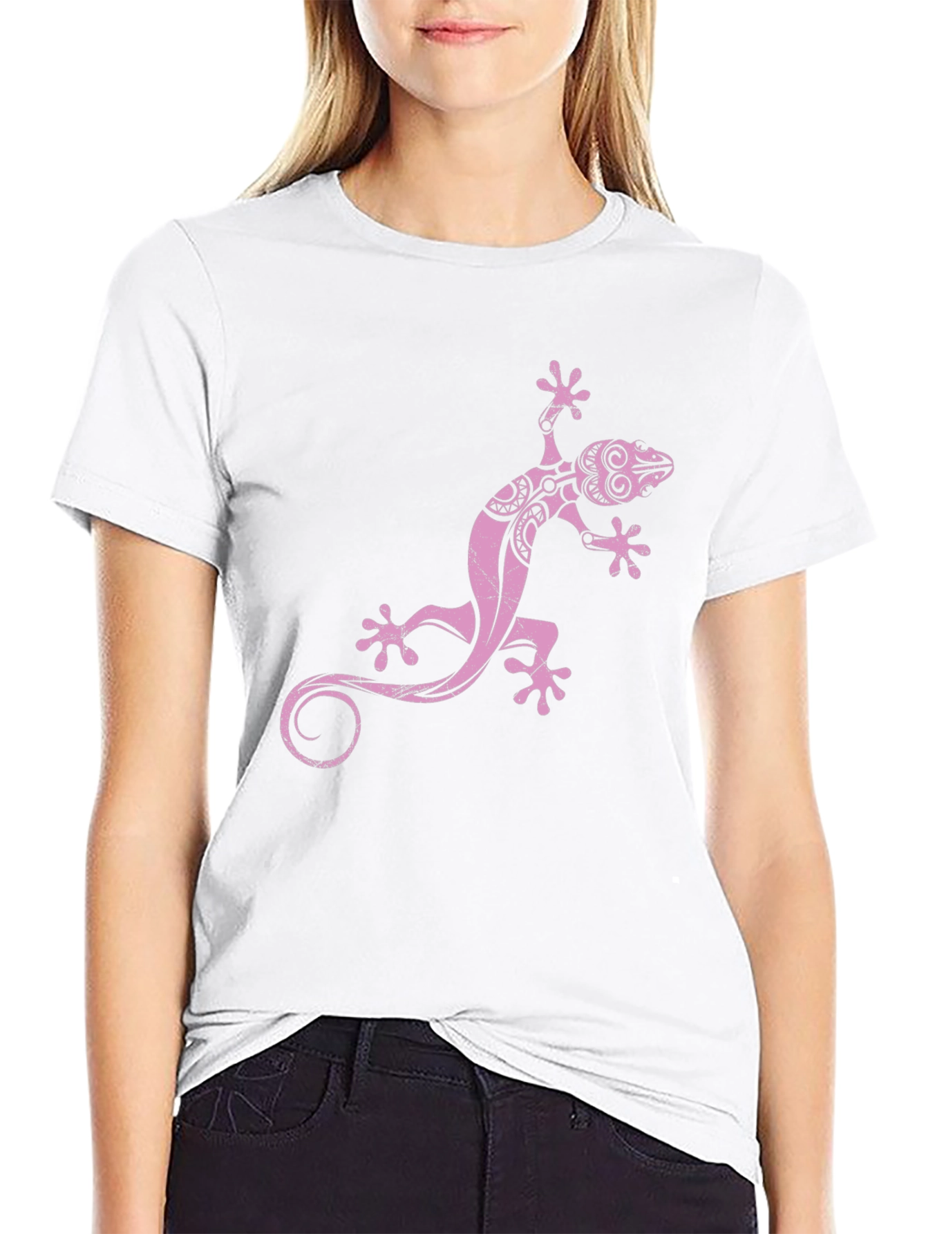 Pink Lizard Graphic T-Shirt
