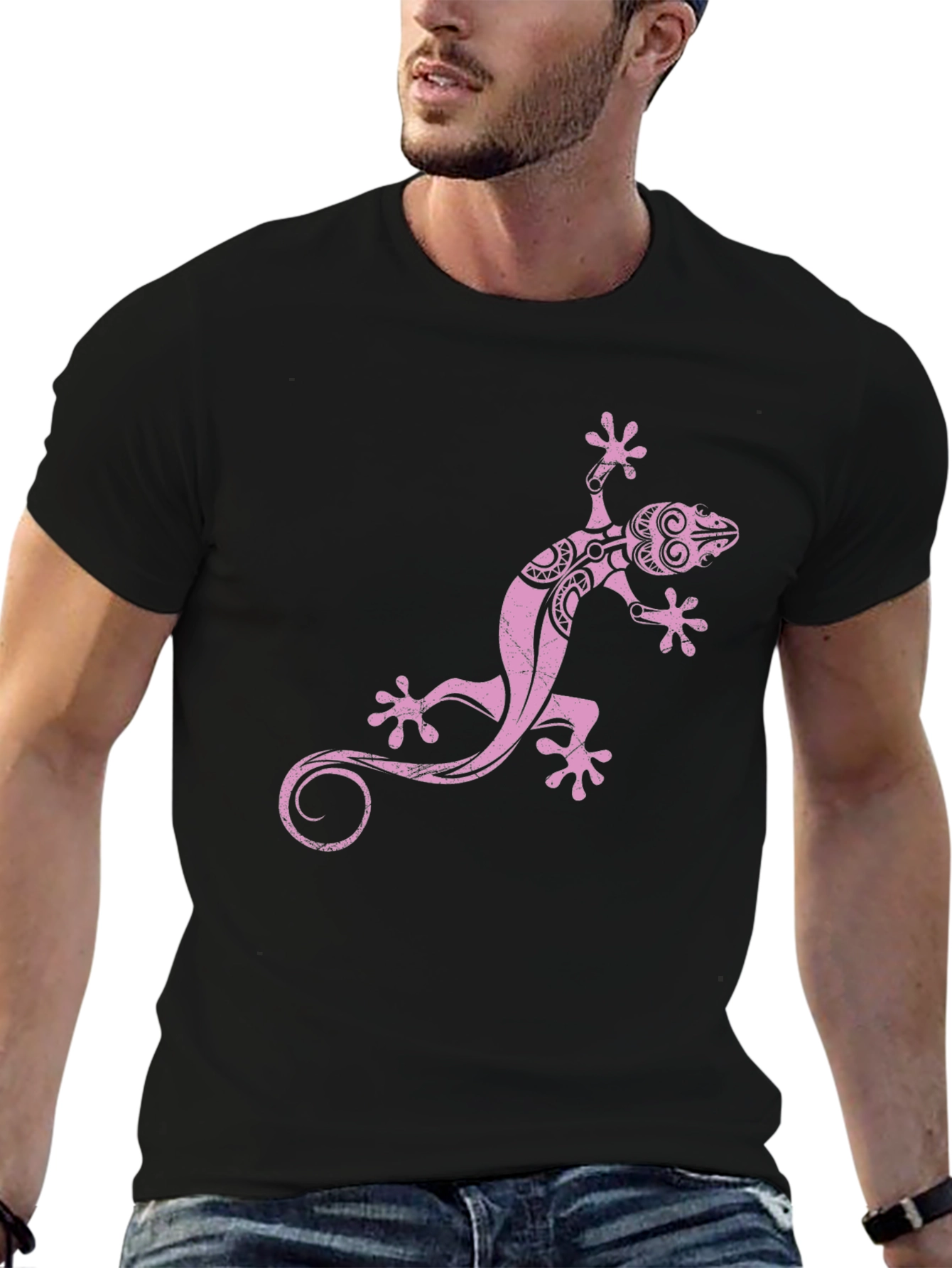 Pink Lizard Graphic T-Shirt