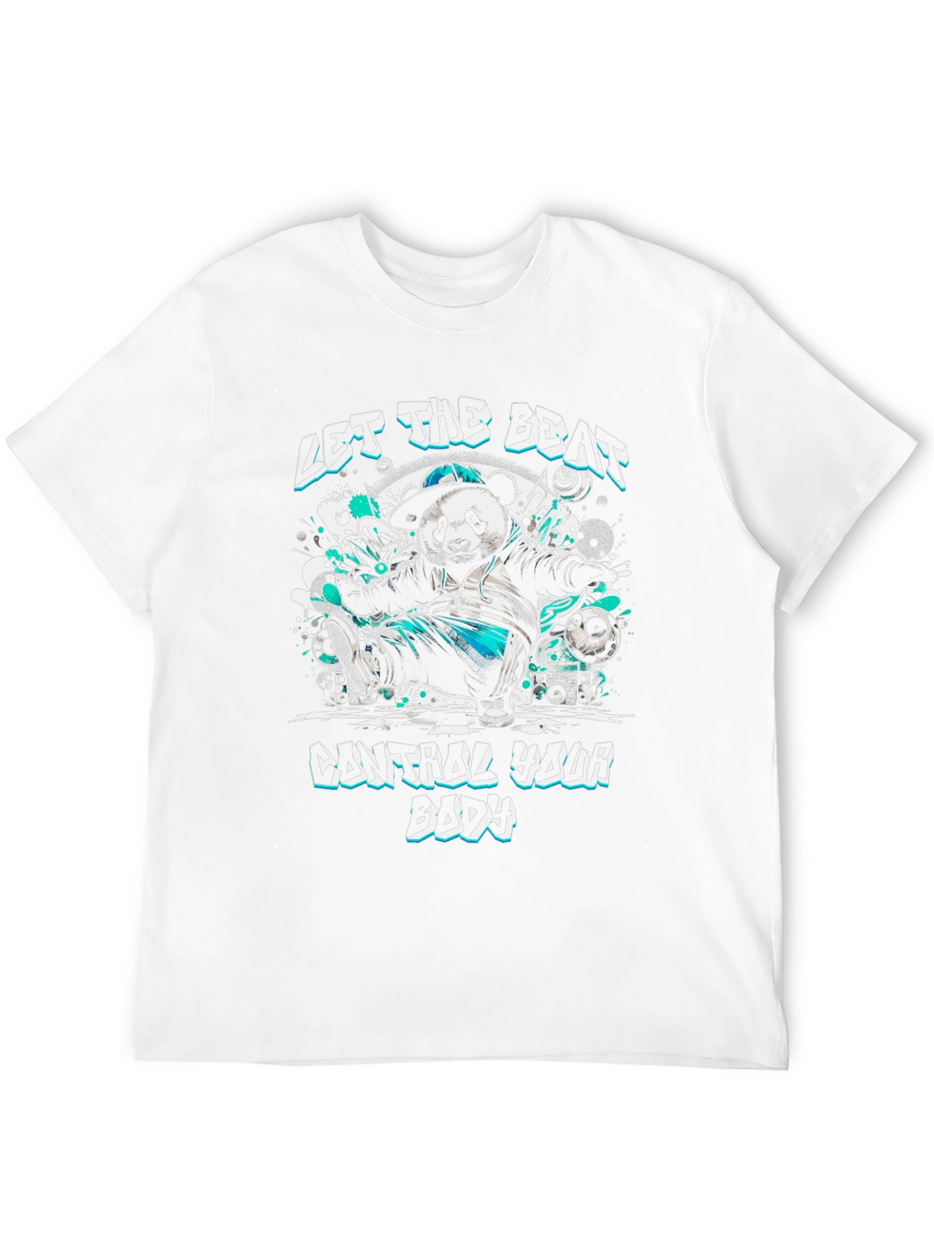 Let The Beat Control Panda Graphic T-Shirt