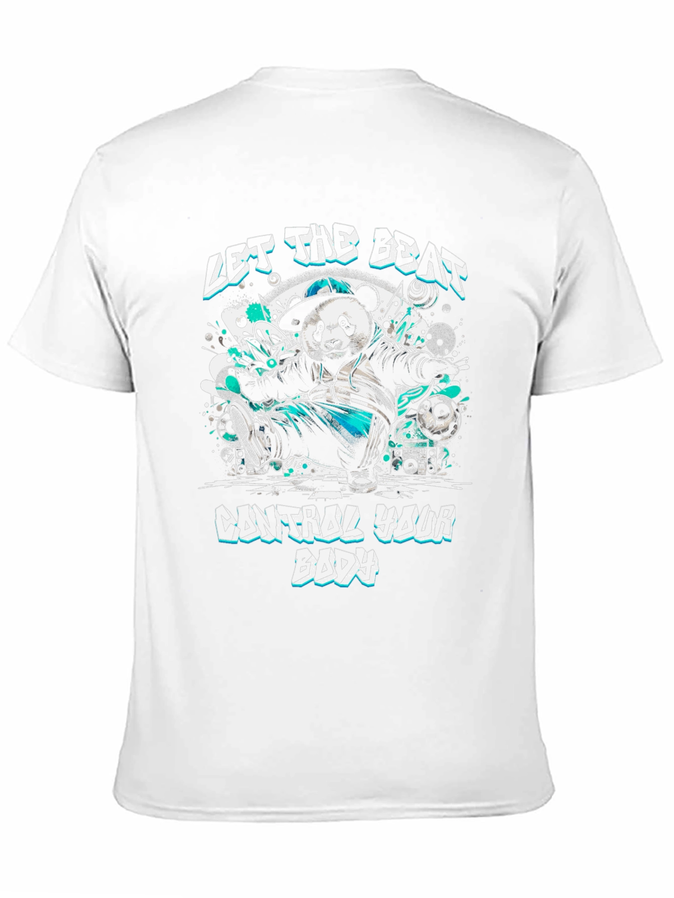 Let The Beat Control Panda Graphic T-Shirt