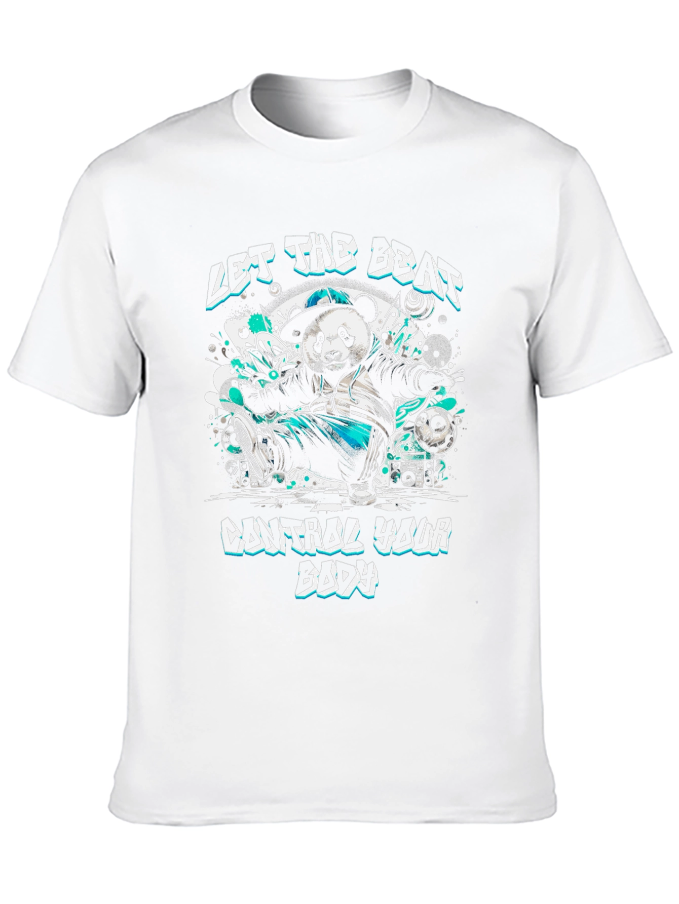 Let The Beat Control Panda Graphic T-Shirt