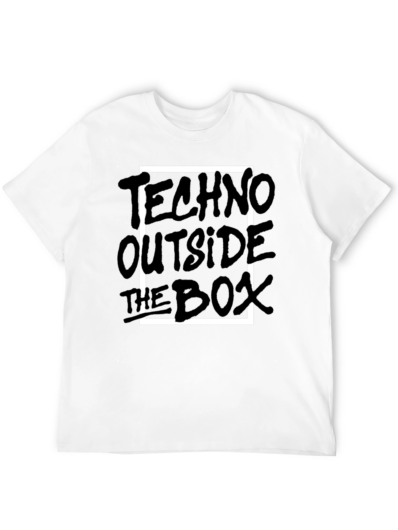 Techno Outside The Box Black Graphic Tee