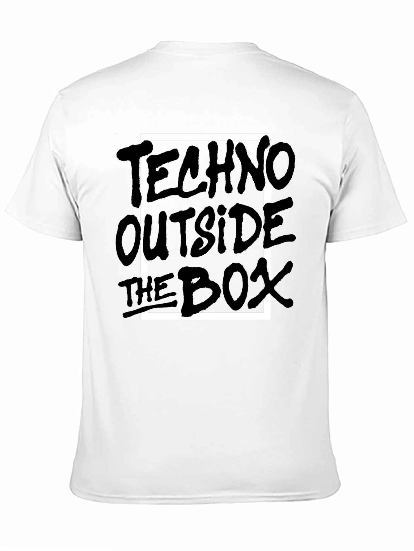Techno Outside The Box Black Graphic Tee