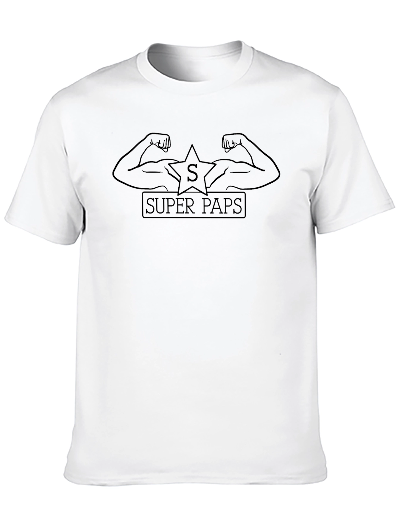 Super Paps Graphic Tee - Dad Superhero Shirt