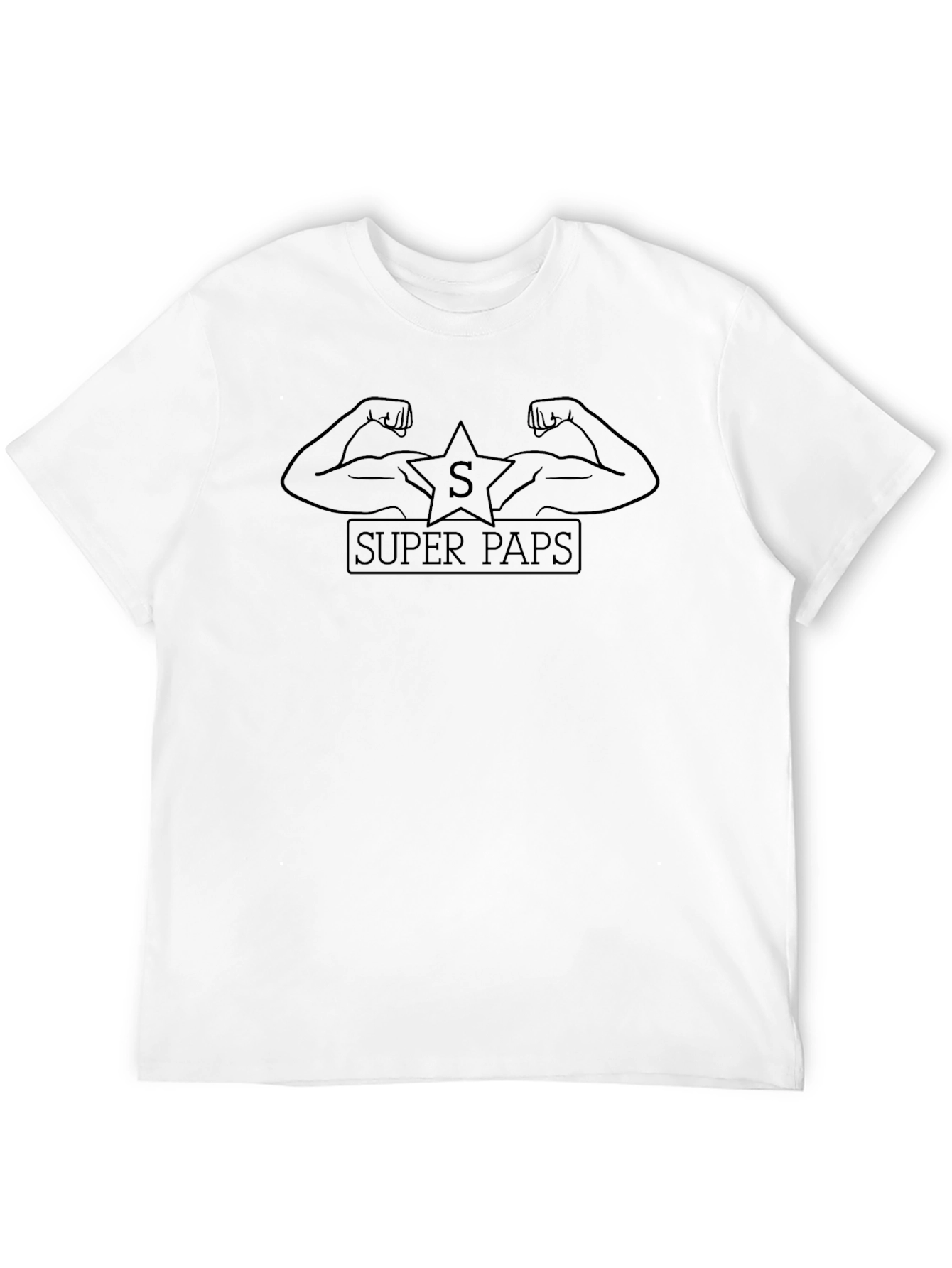 Super Paps Graphic Tee - Dad Superhero Shirt