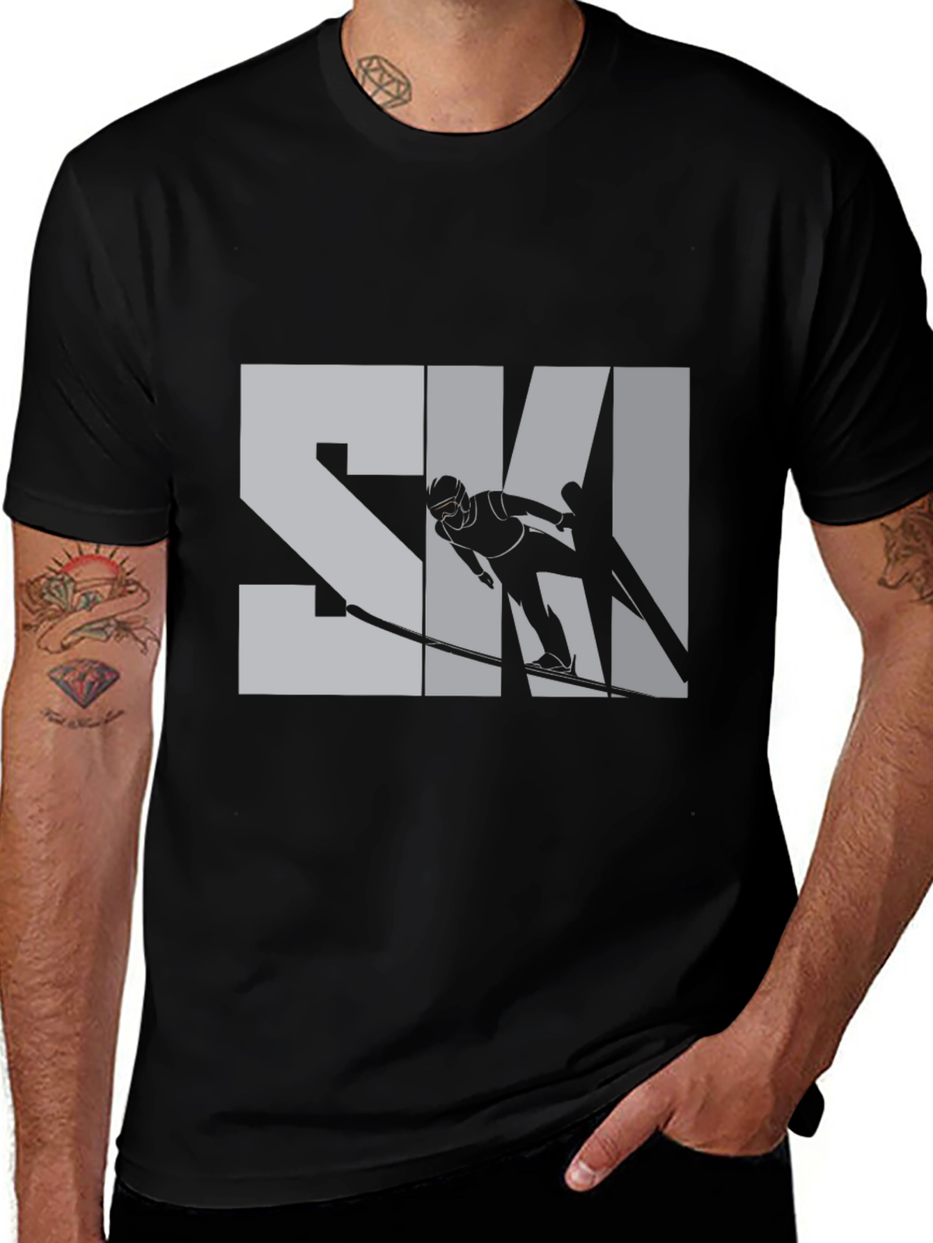 Stylish Skiing T-Shirt - Sporty Design