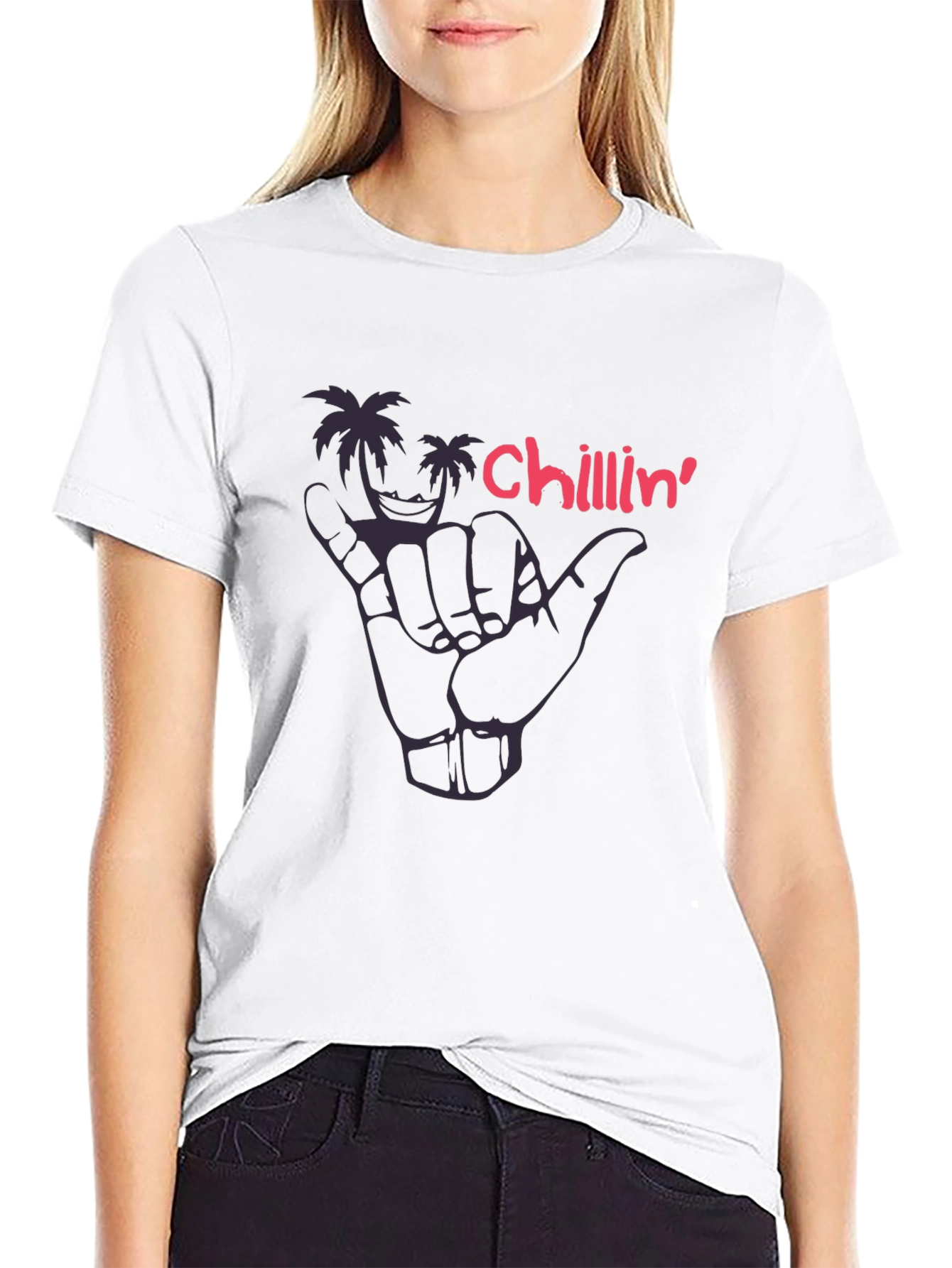 Chillin Palm Tree Graphic Tee - Hang Loose Style