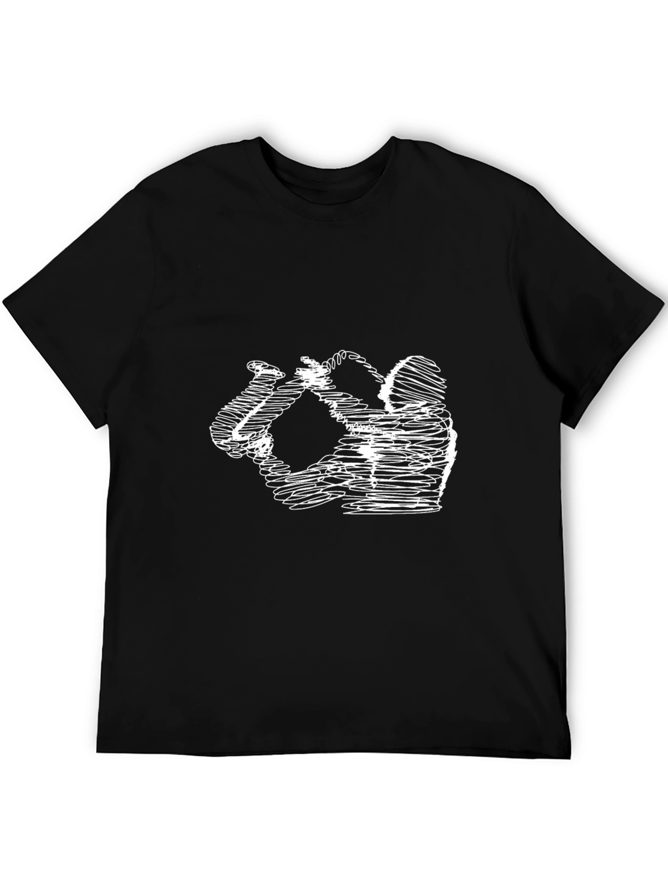 Saxophone Sketch Black T-Shirt - Cool Musician Tee