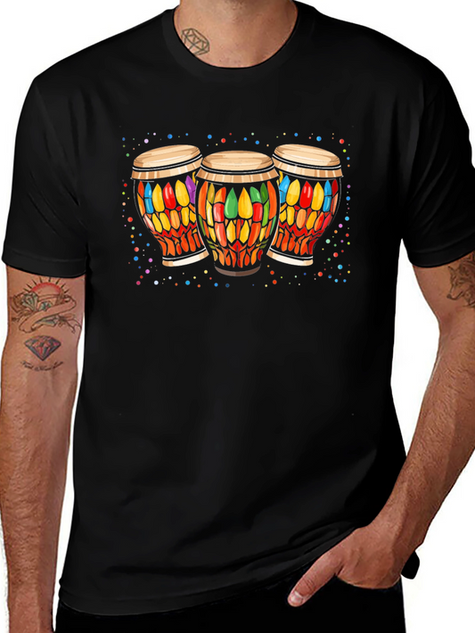 Conga Drum T-Shirt - Colorful Music Design