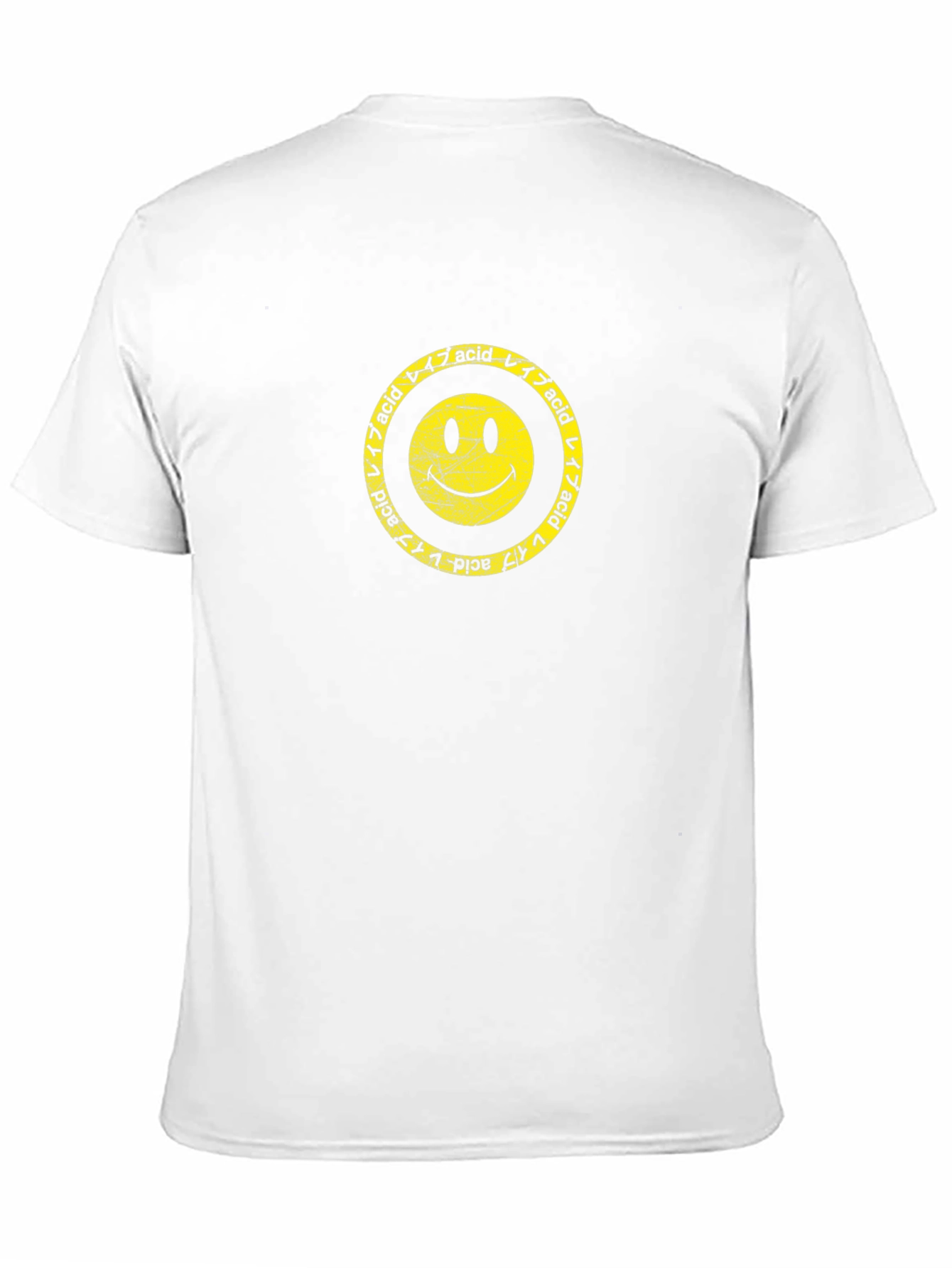 Acid Smiley Face Graphic Tee - Retro Style