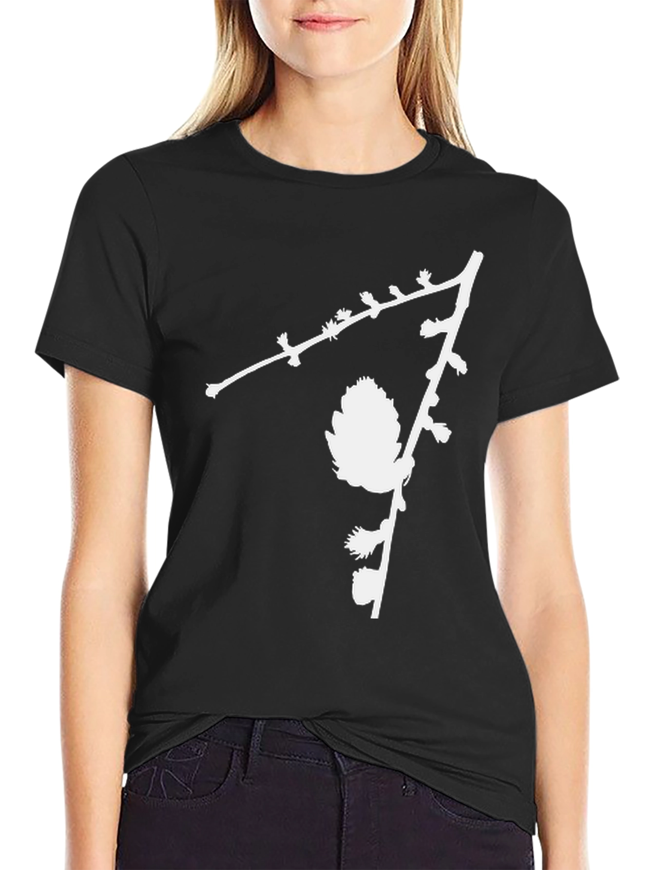 Nature Inspired Black Graphic Tee