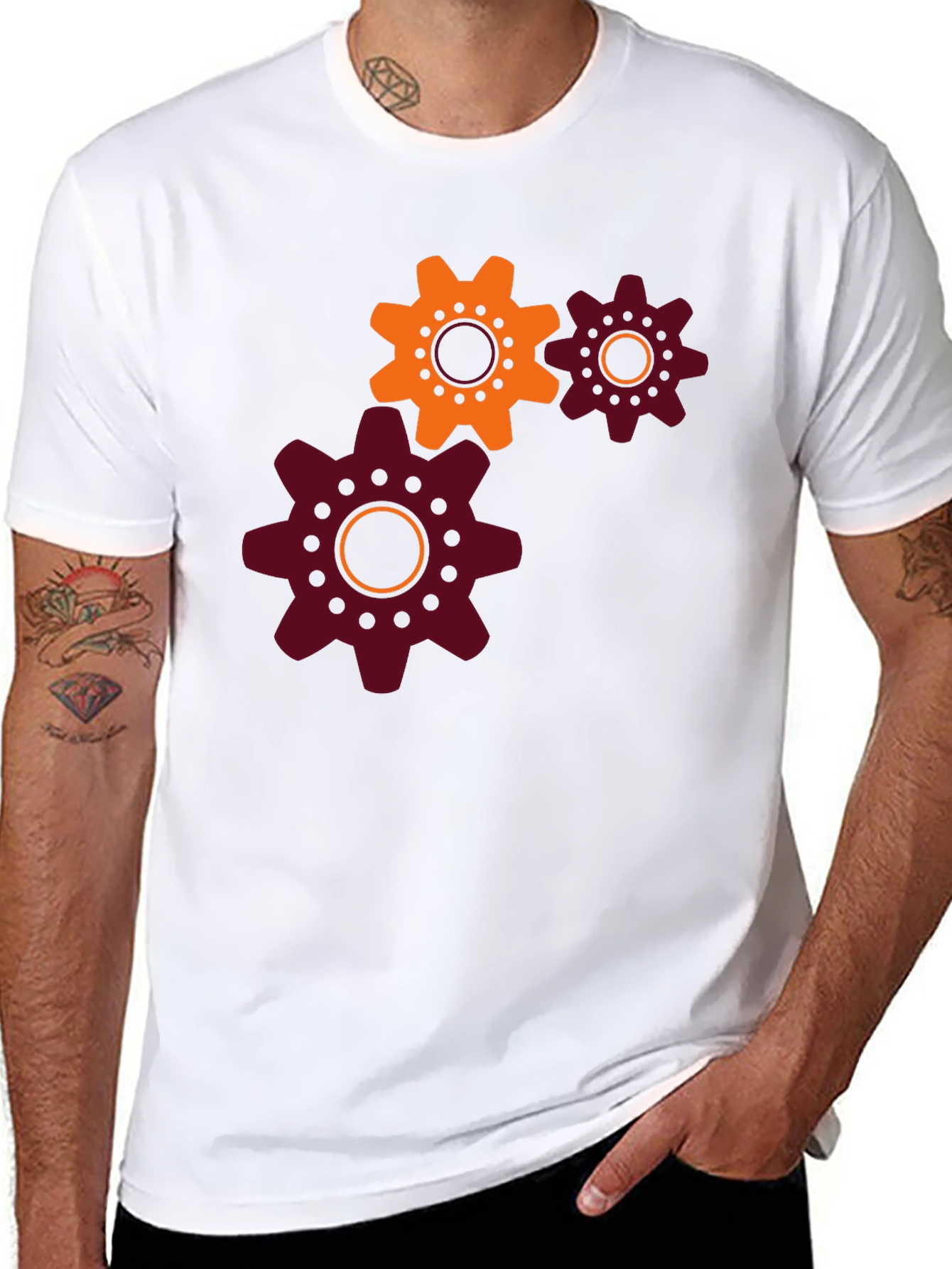 Gear Design Black T-Shirt