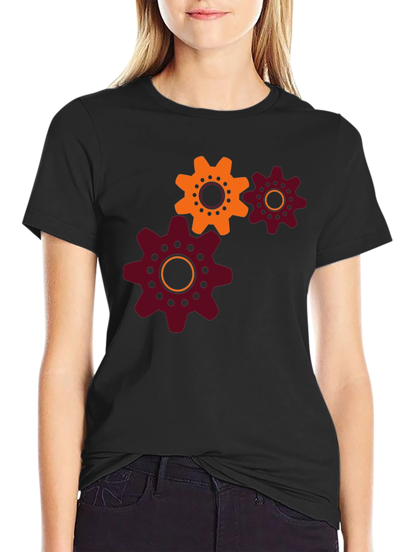 Gear Design Black T-Shirt