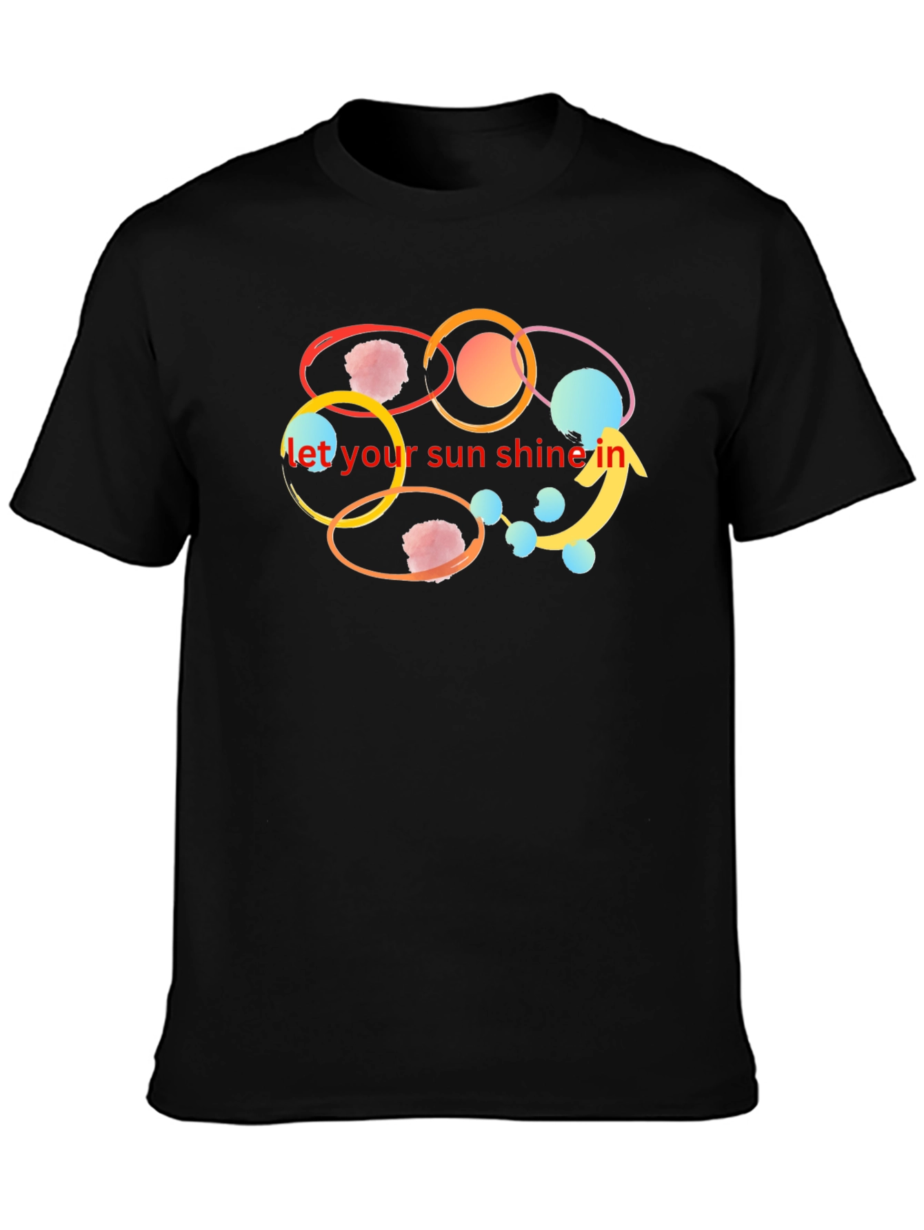 Let Your Sun Shine In Black T-Shirt
