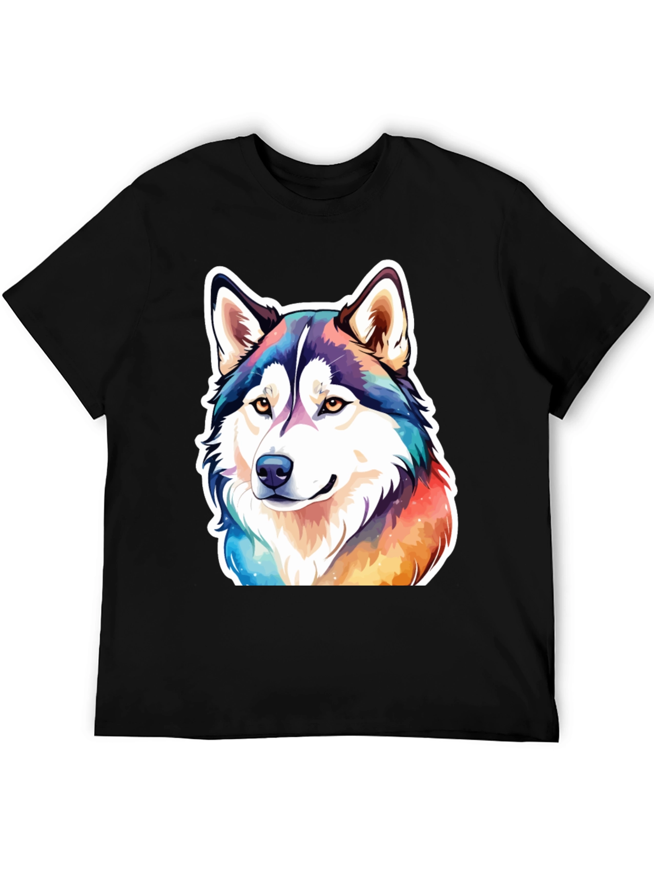 Husky Dog Colorful T-Shirt