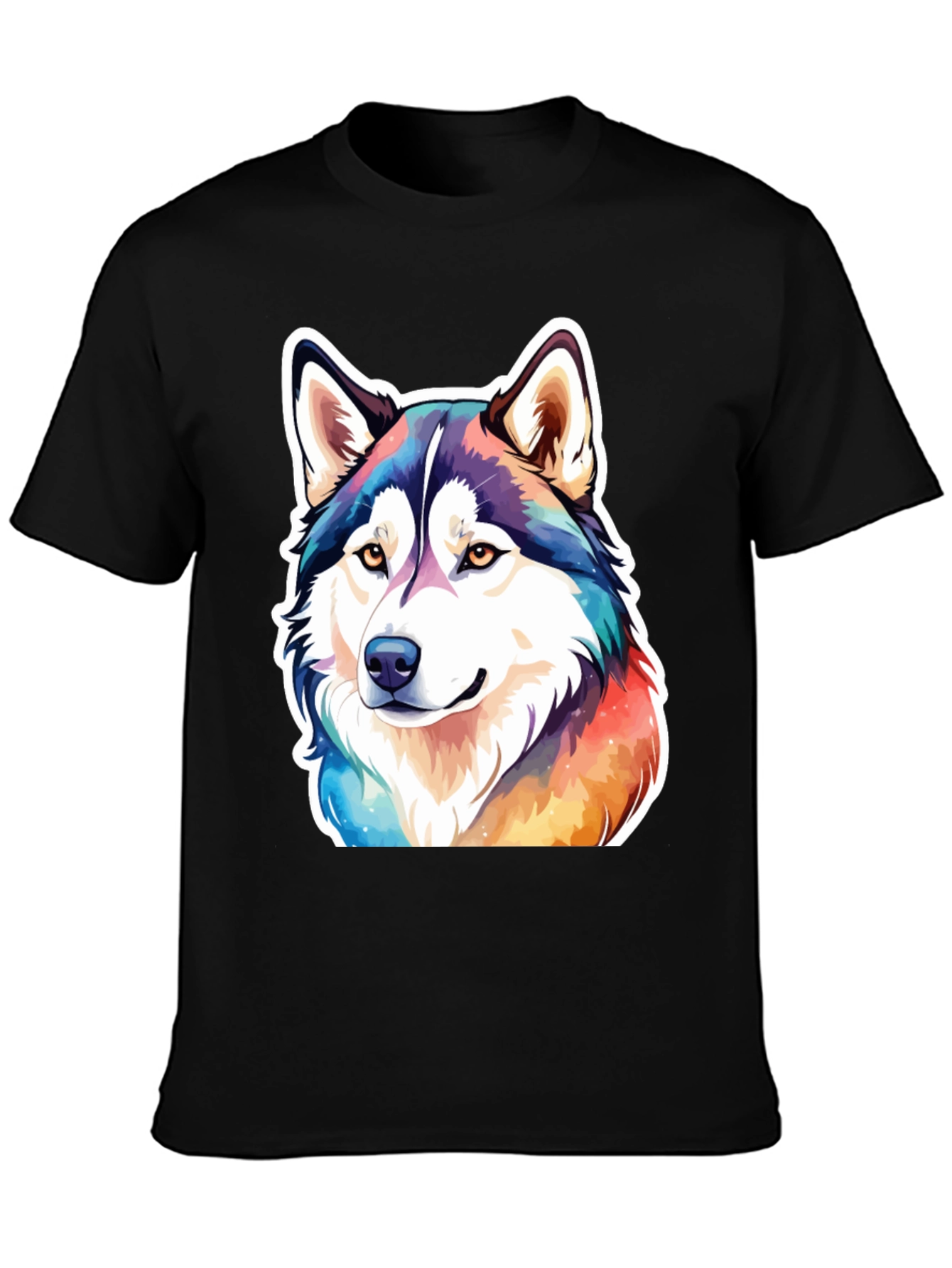 Husky Dog Colorful T-Shirt