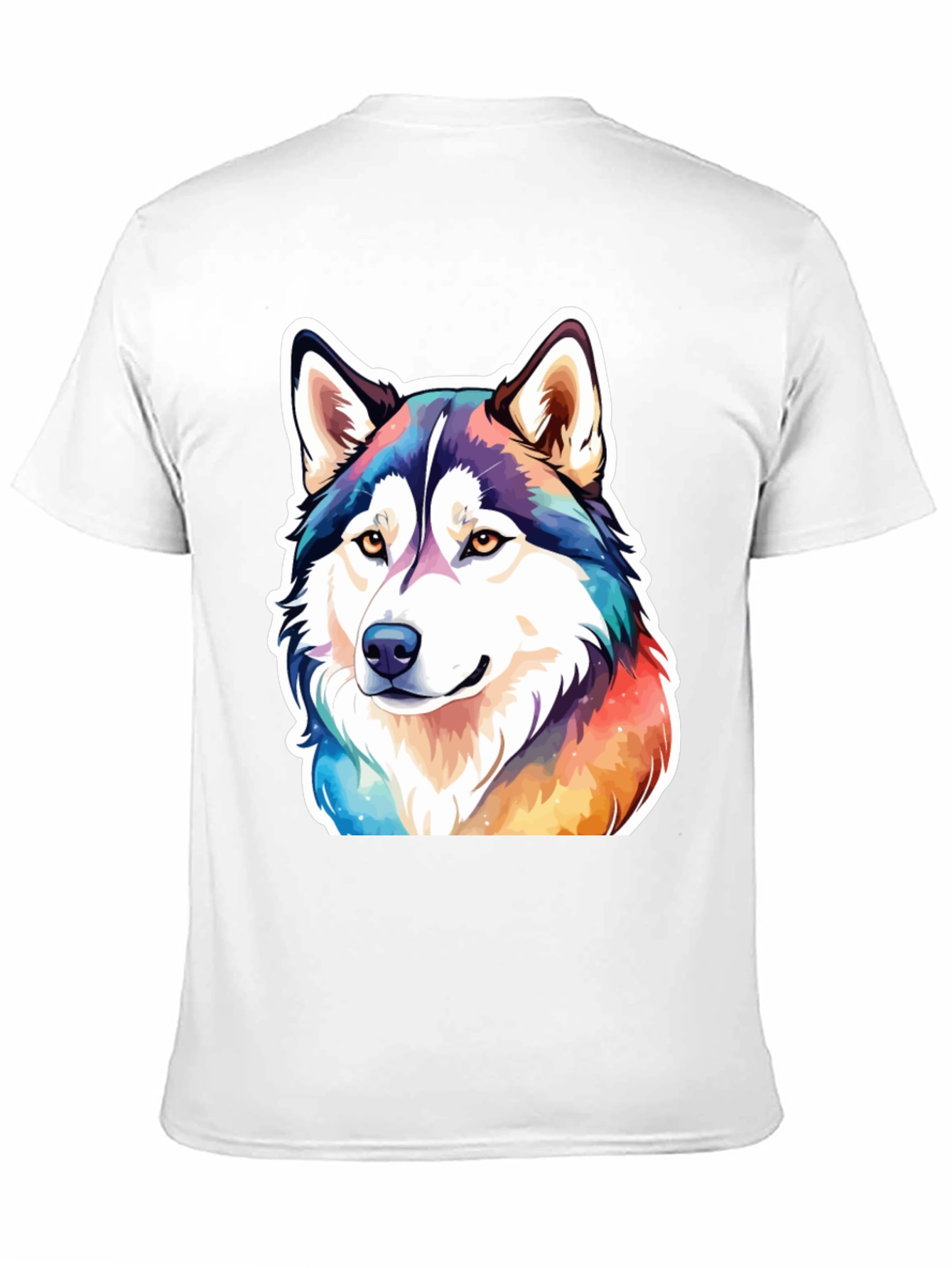 Husky Dog Colorful T-Shirt