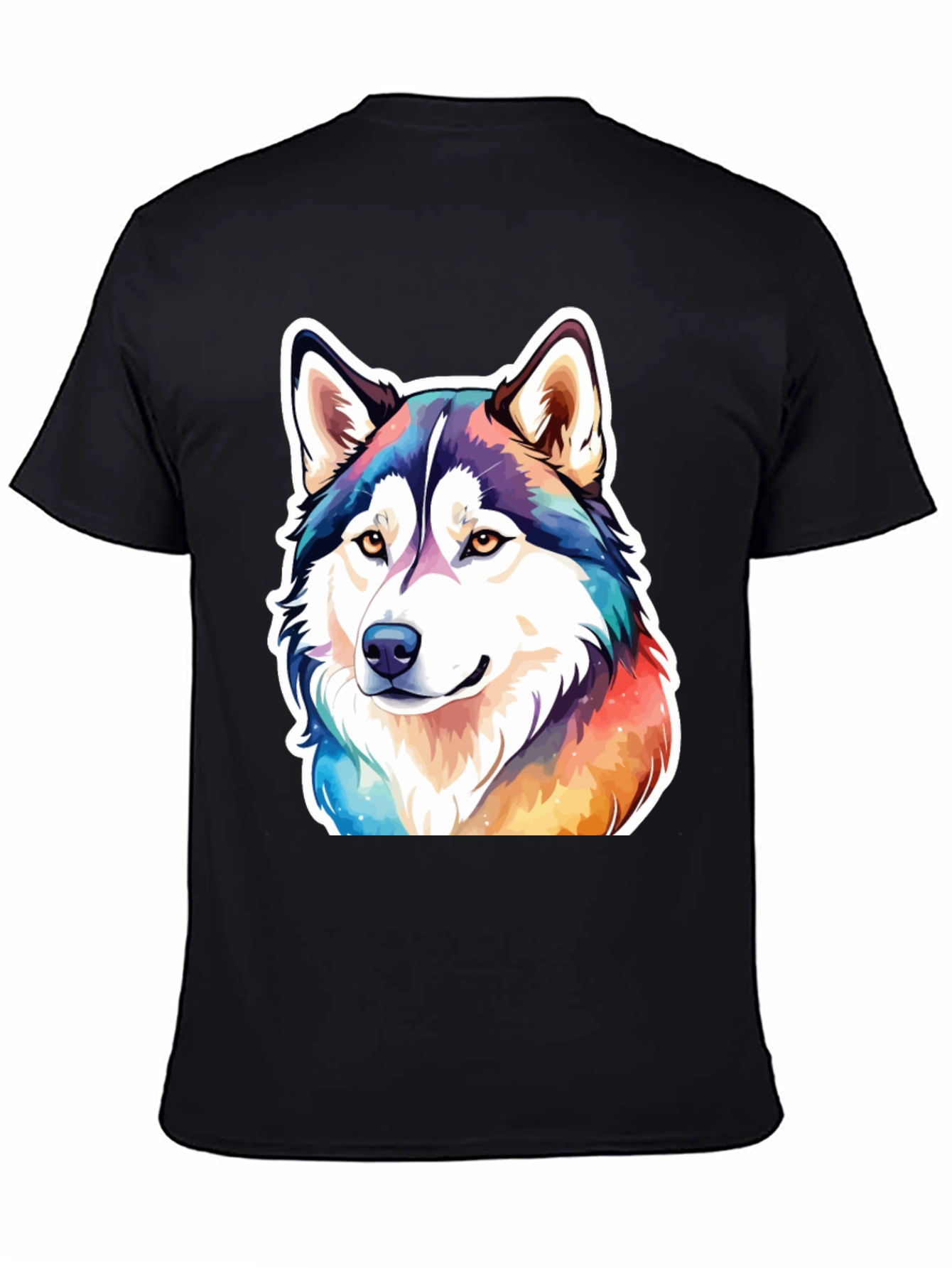 Husky Dog Colorful T-Shirt