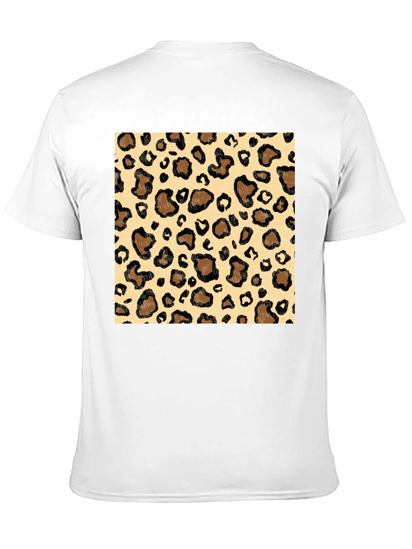 Leopard Print Graphic Tee - Stylish Mens Black T-Shirt