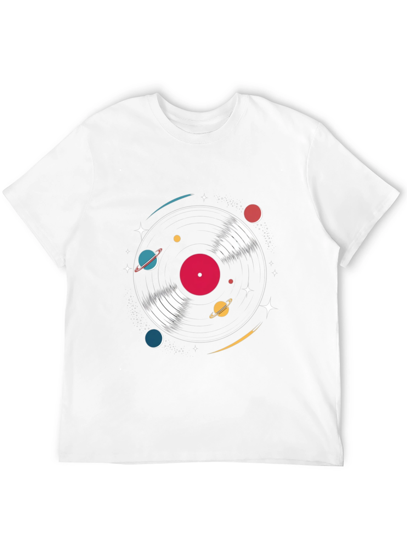 Retro Vinyl Record Space T-Shirt