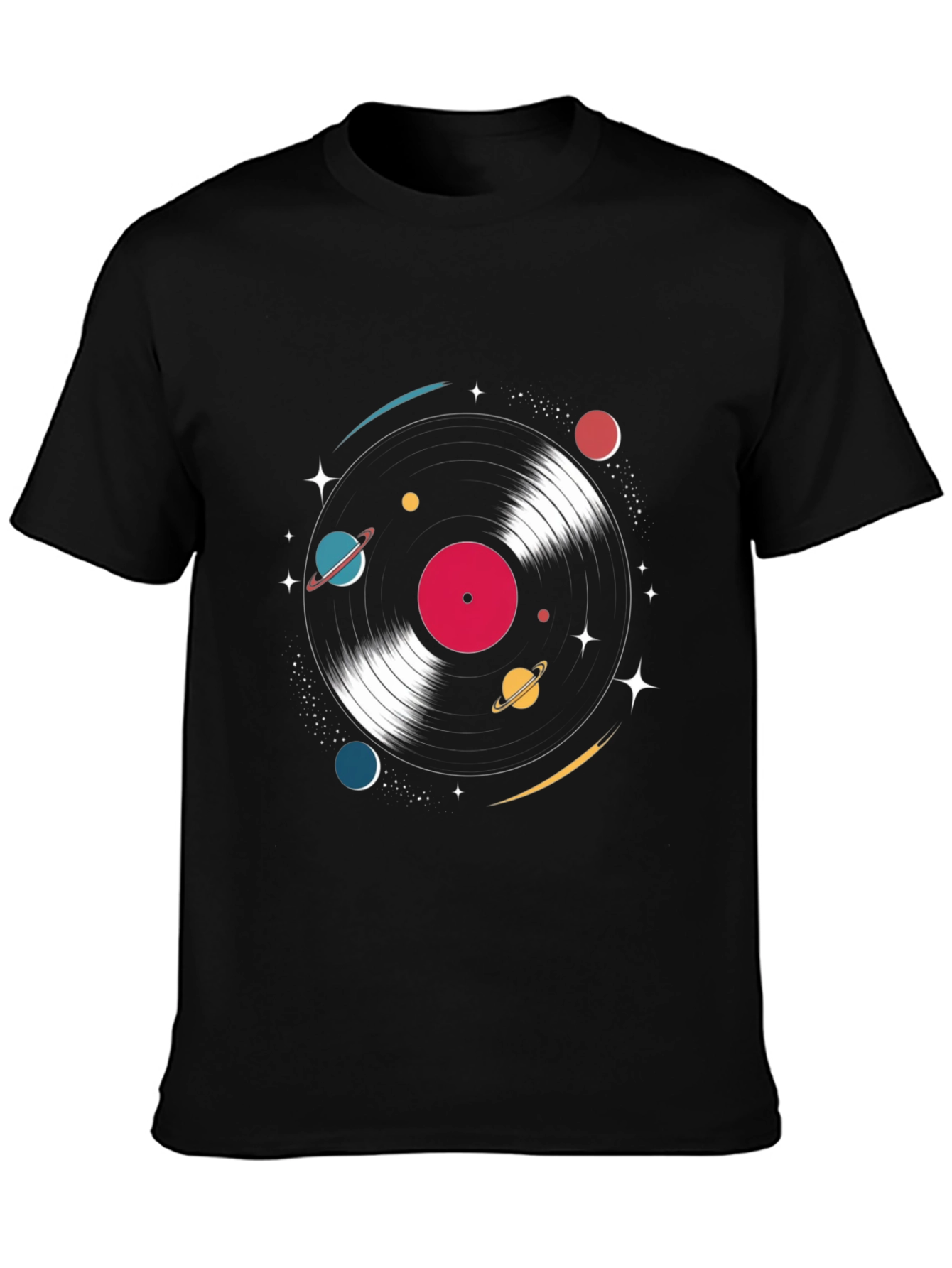 Retro Vinyl Record Space T-Shirt