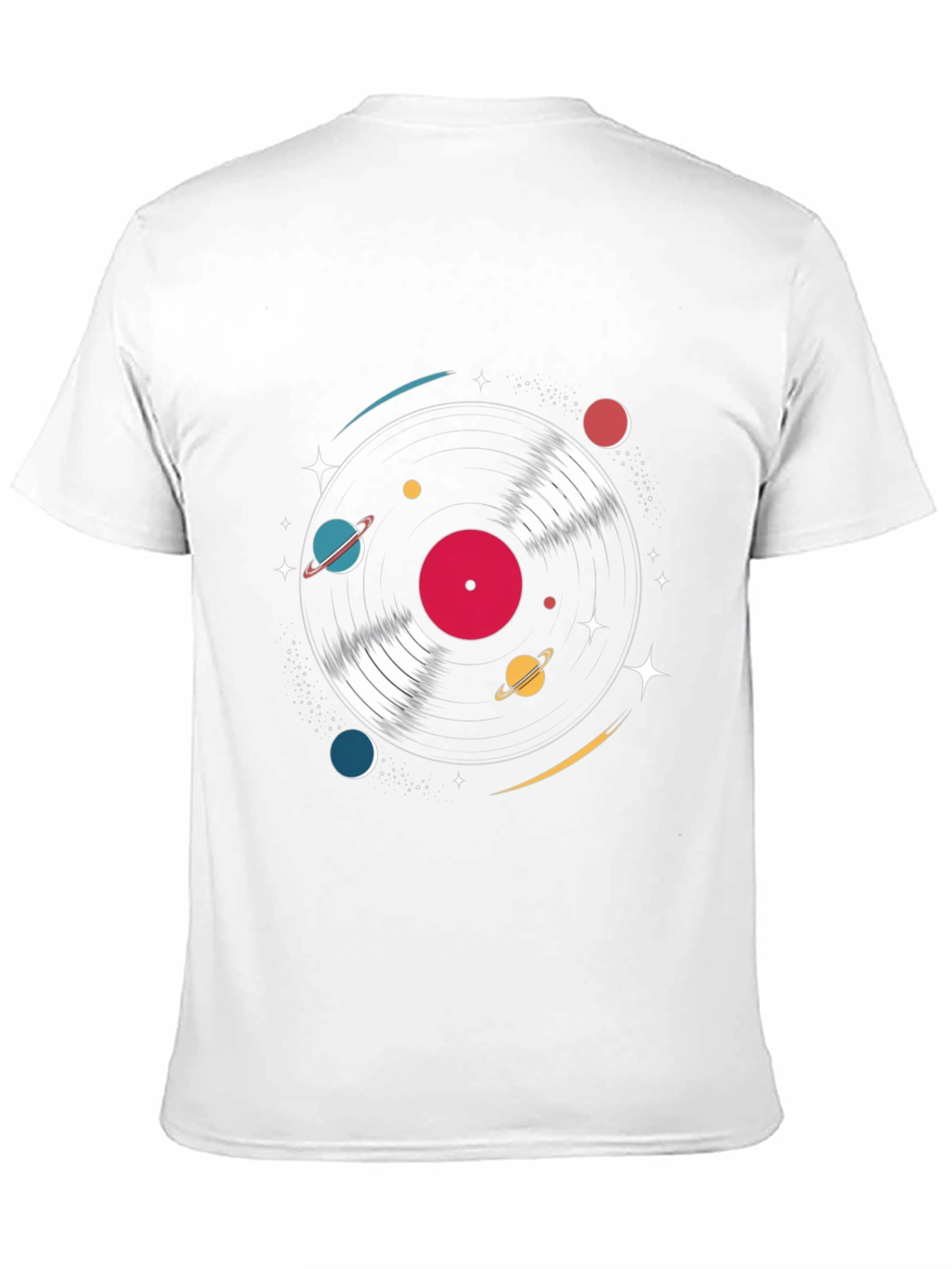 Retro Vinyl Record Space T-Shirt
