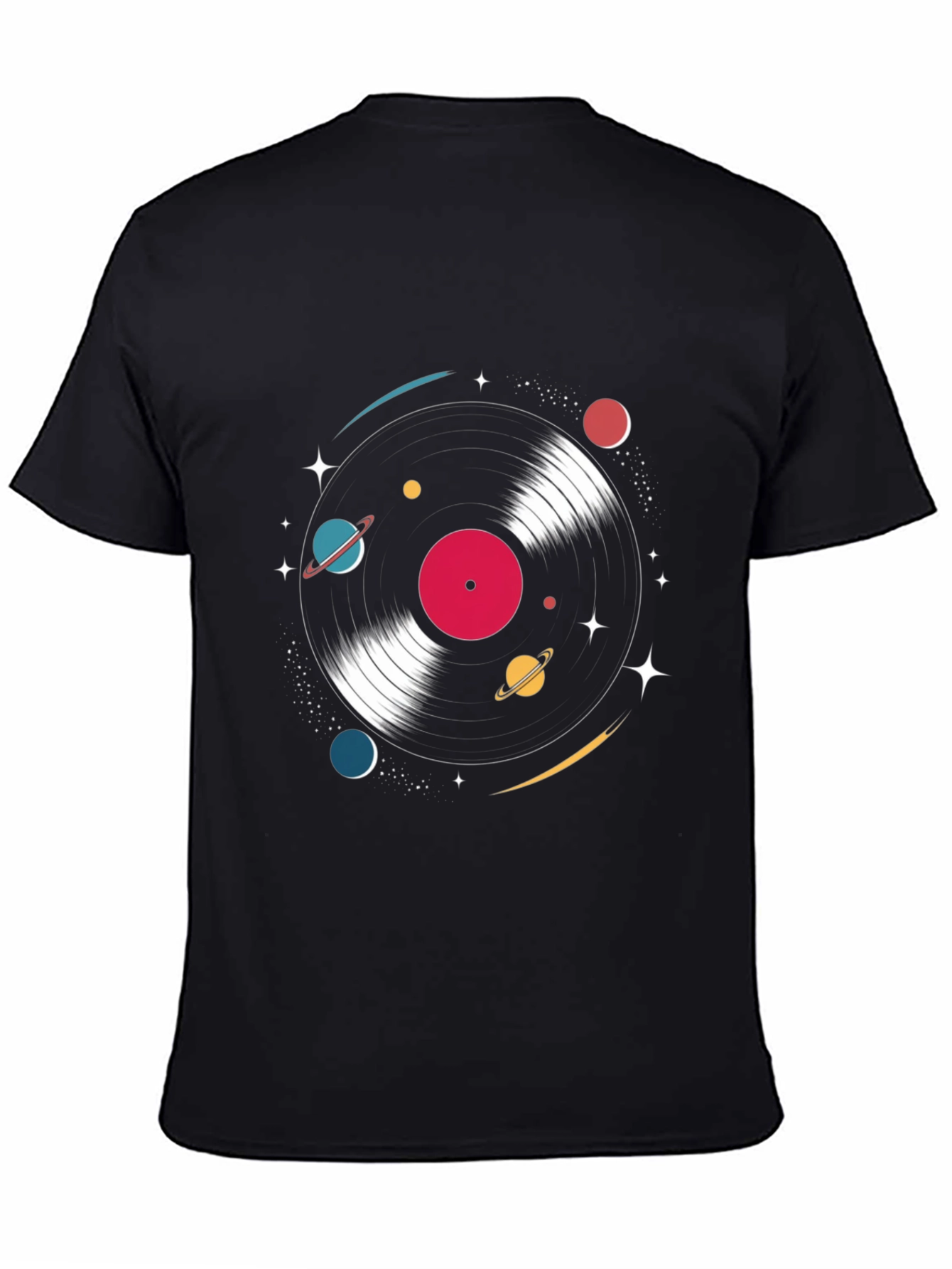 Retro Vinyl Record Space T-Shirt