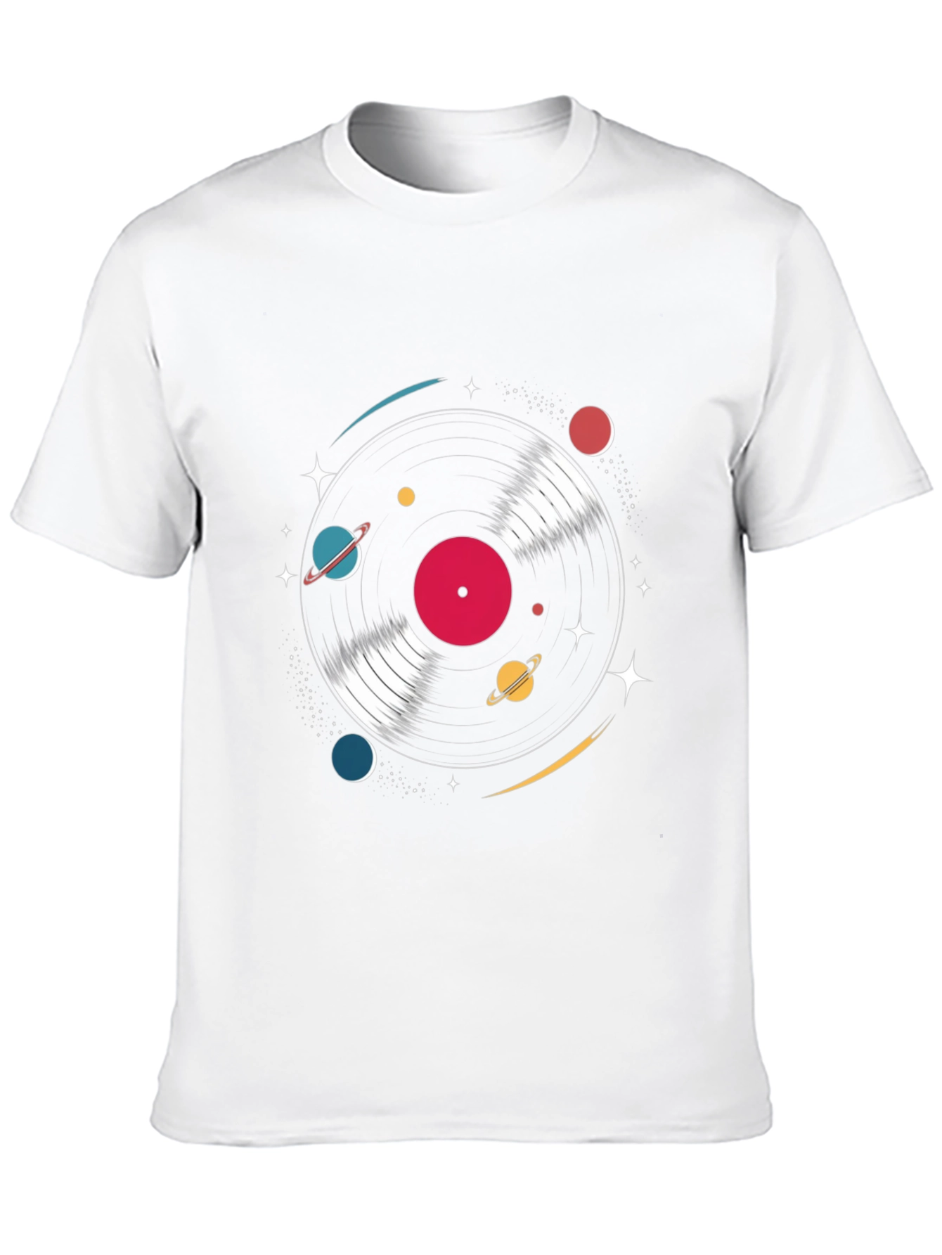 Retro Vinyl Record Space T-Shirt