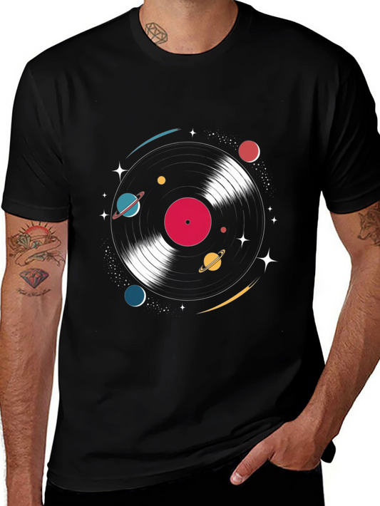 Retro Vinyl Record Space T-Shirt