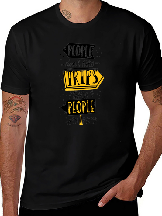 People Not Trips Black Graphic Tee