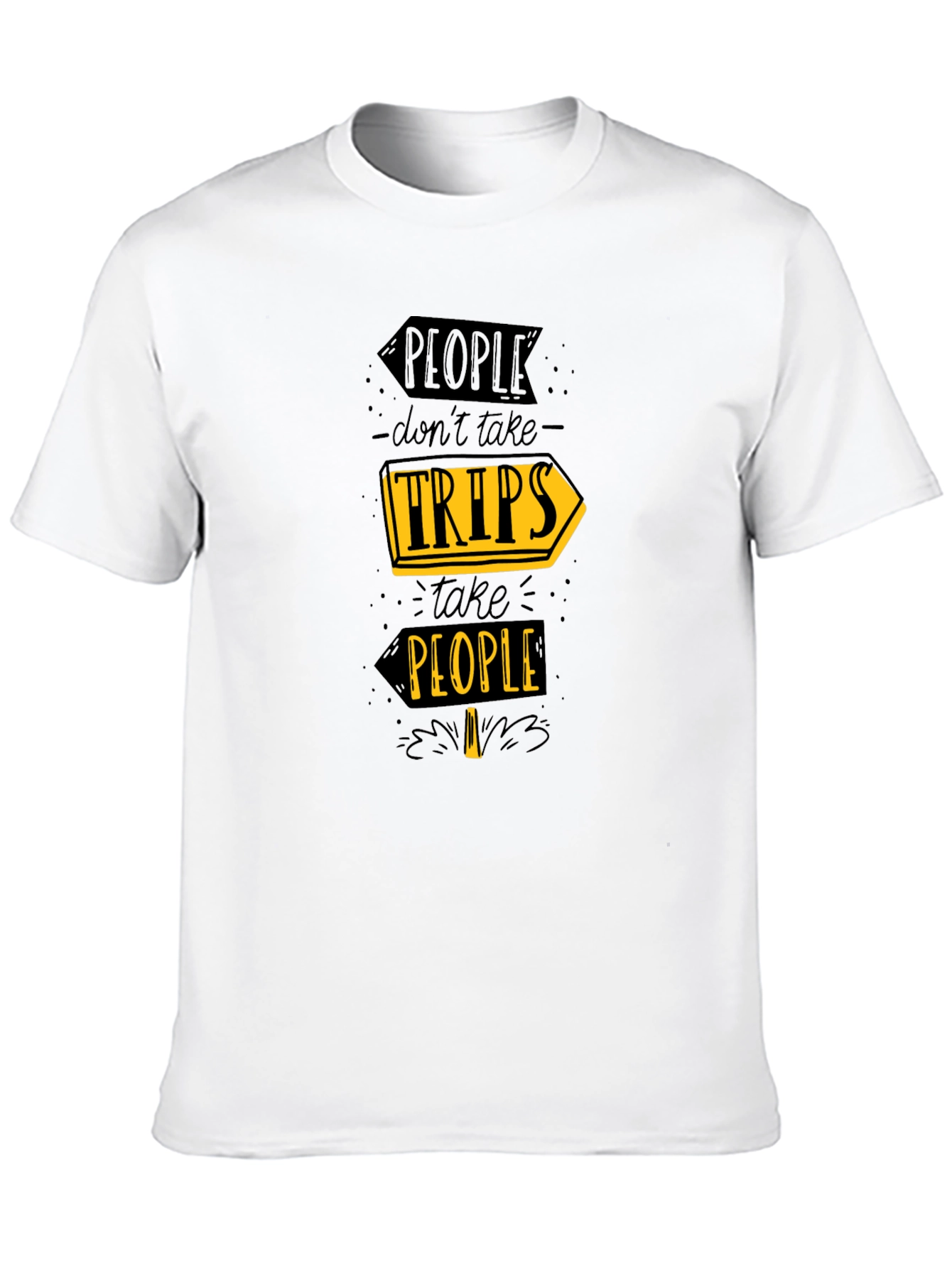 People Not Trips Black Graphic Tee