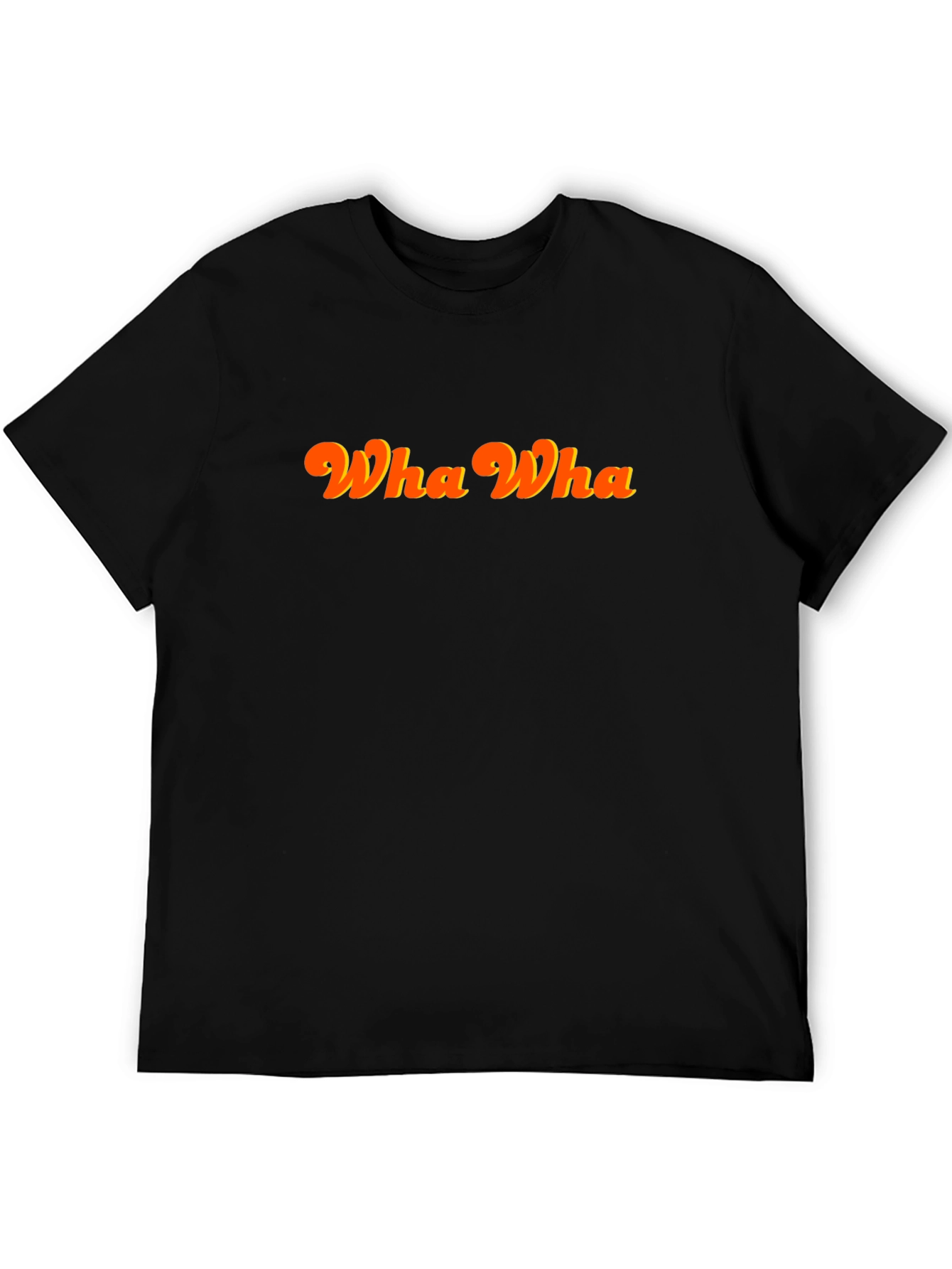 Wha Wha Retro Style Black T-Shirt