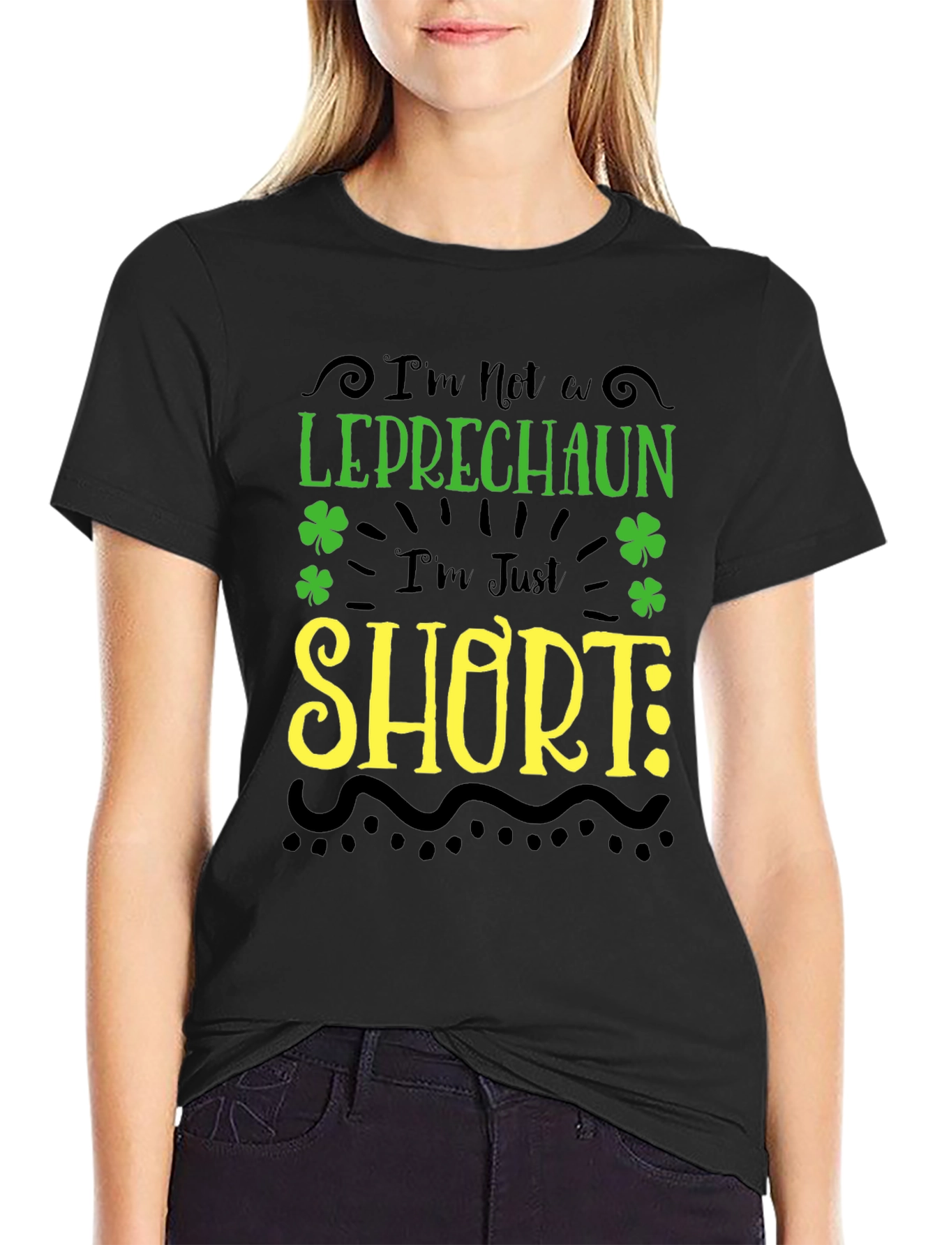 Funny Leprechaun Short St. Patricks Day Graphic Tee