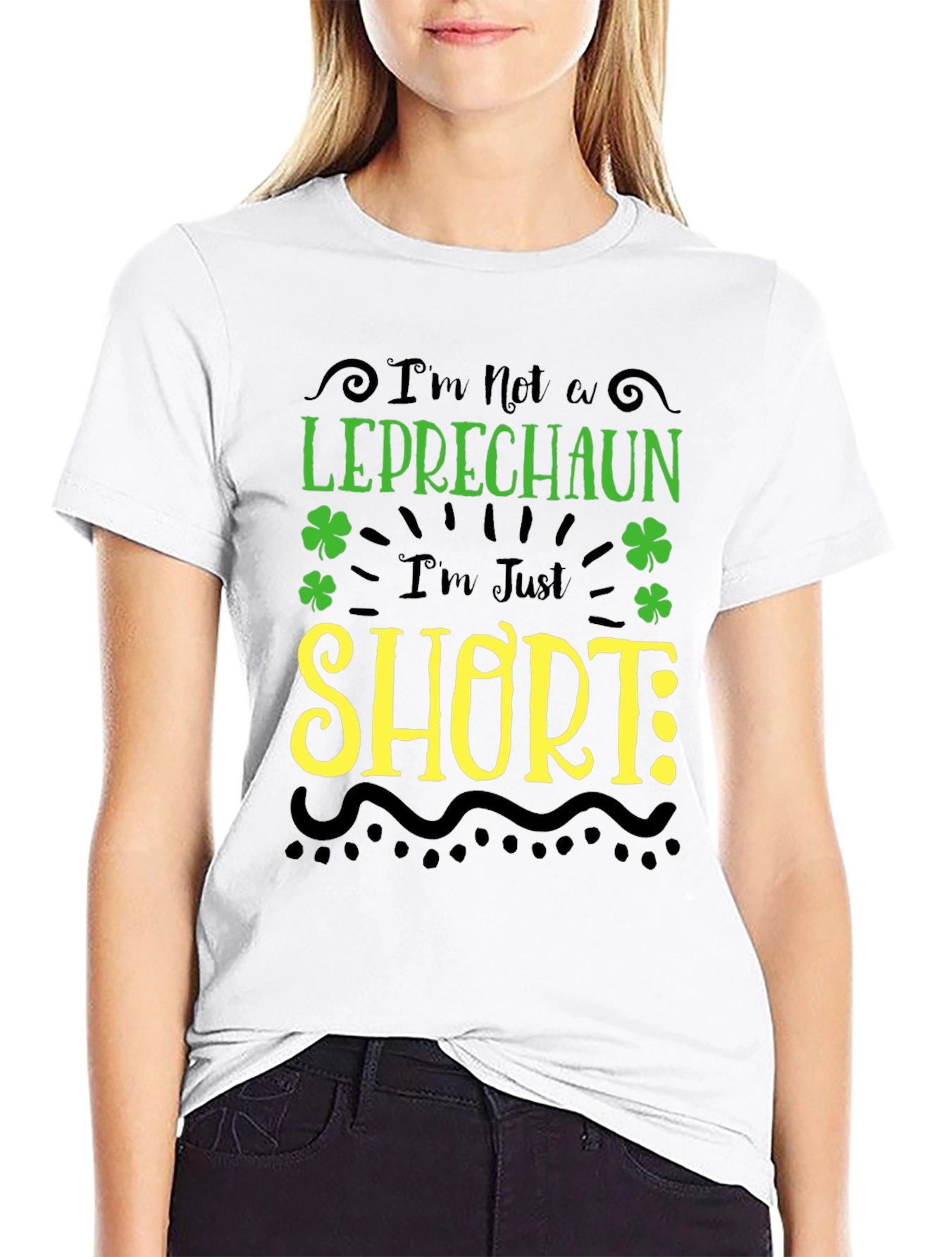 Funny Leprechaun Short St. Patricks Day Graphic Tee