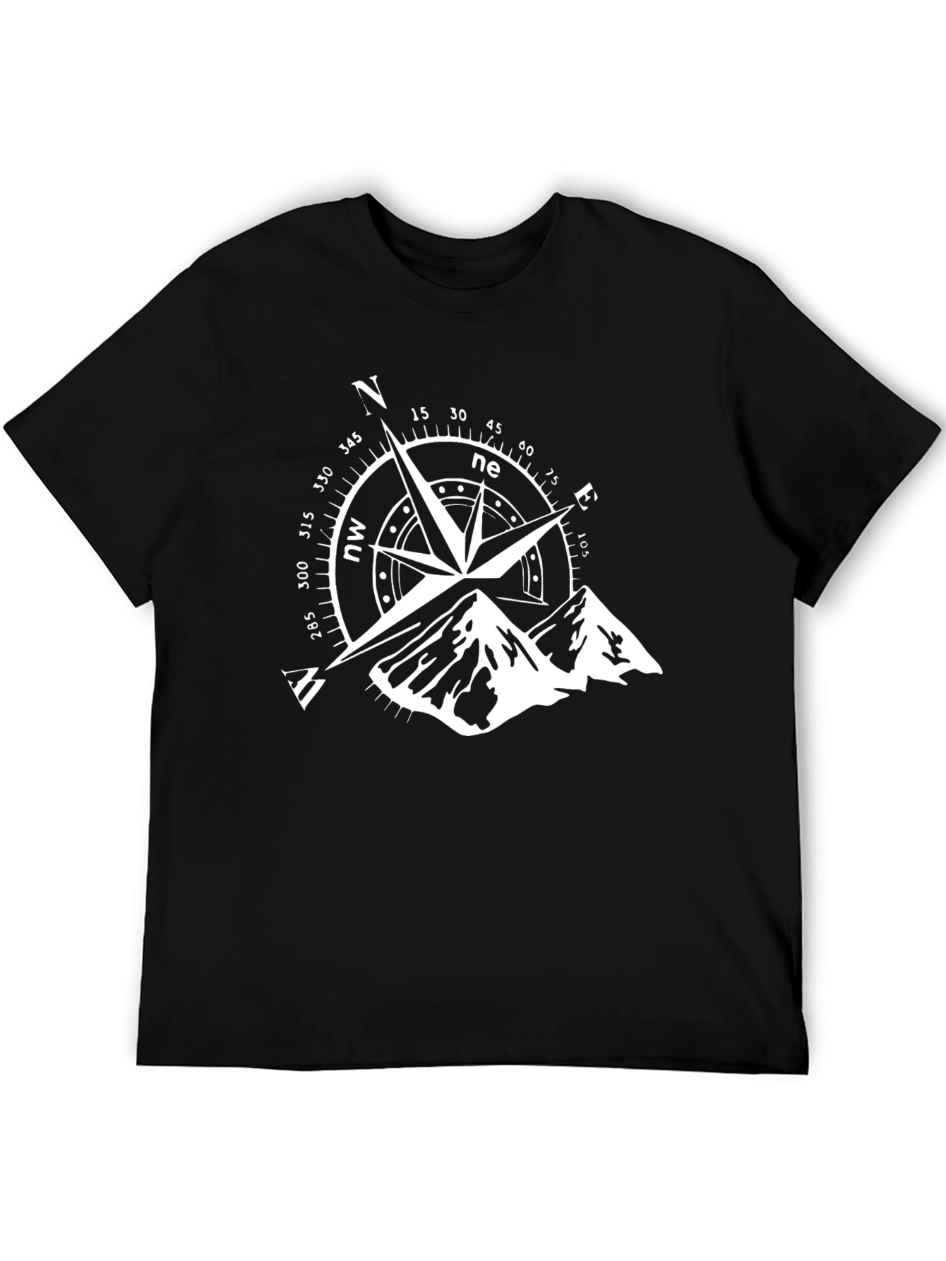 Mountain Compass Graphic Black Tee