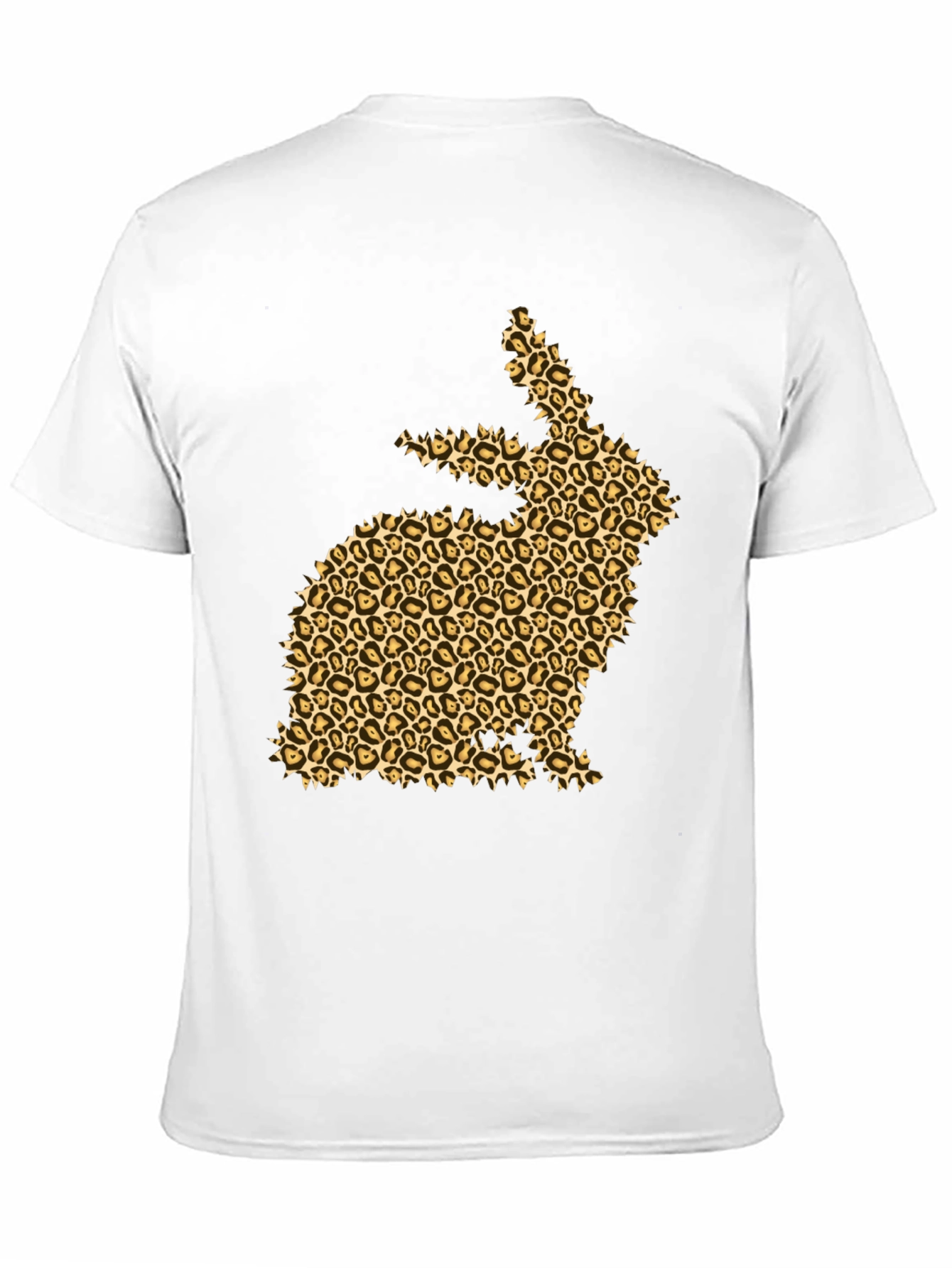 Leopard Print Bunny Black T-Shirt