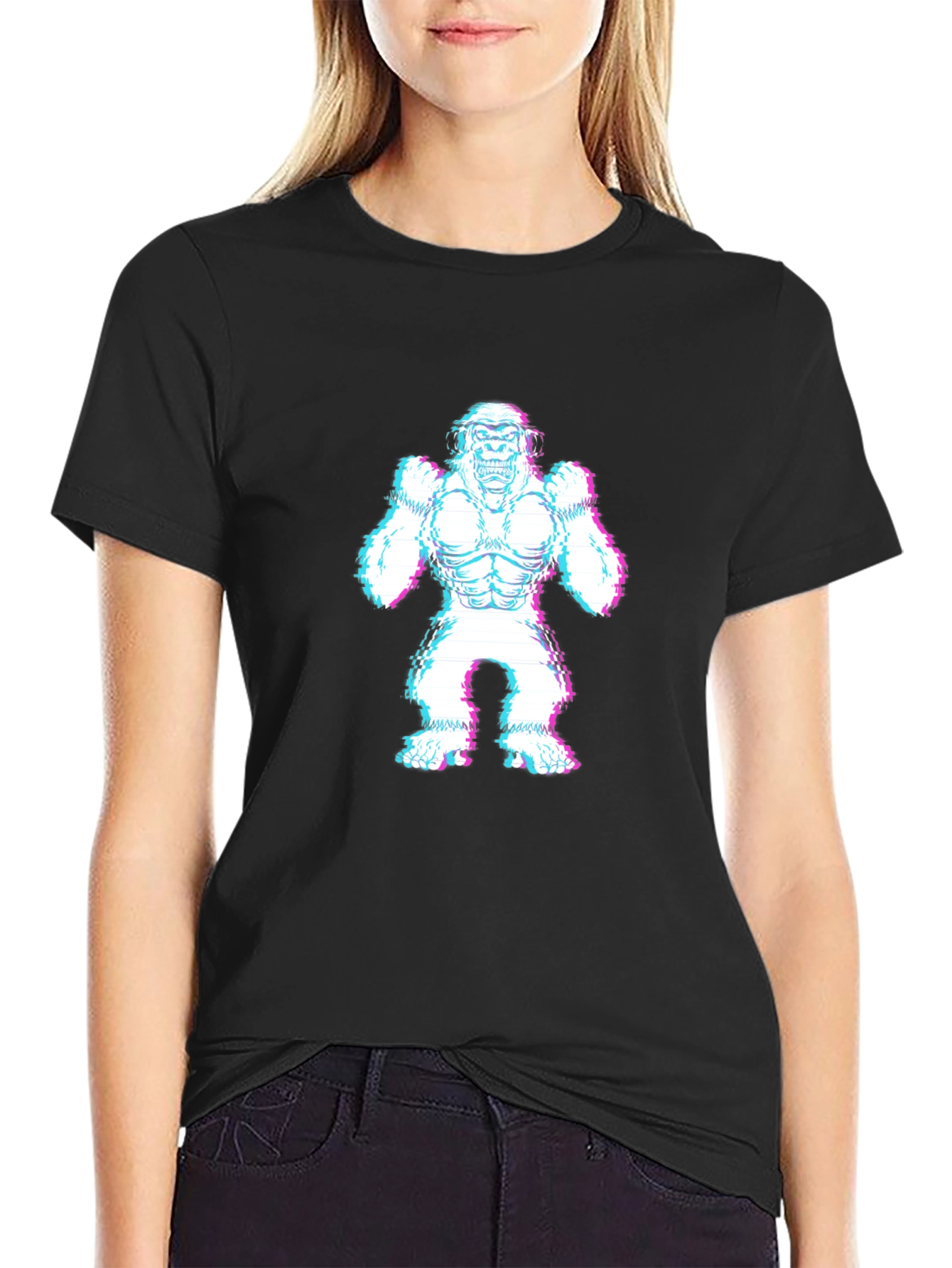 Glitch Gorilla Black T-Shirt