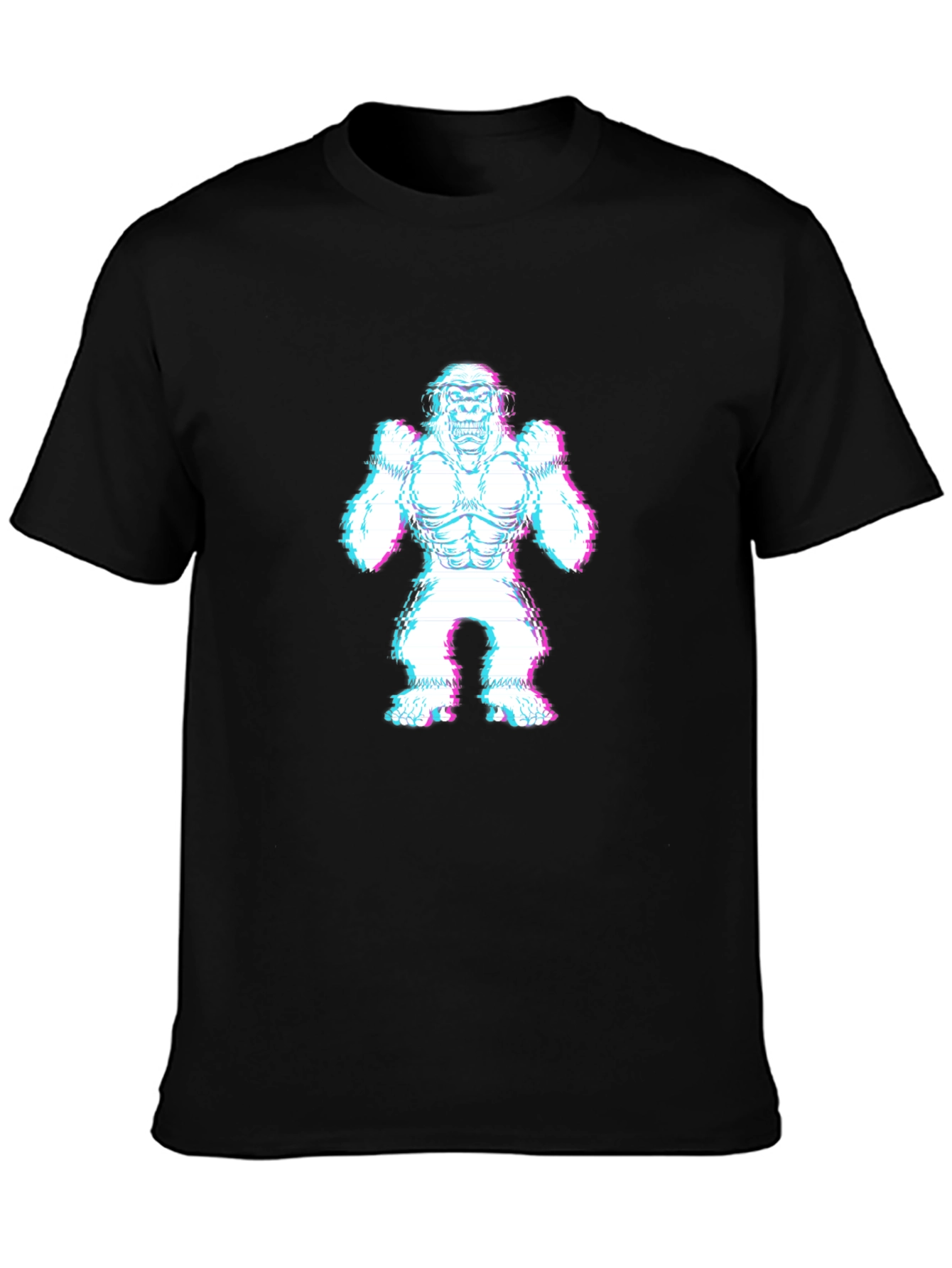 Glitch Gorilla Black T-Shirt
