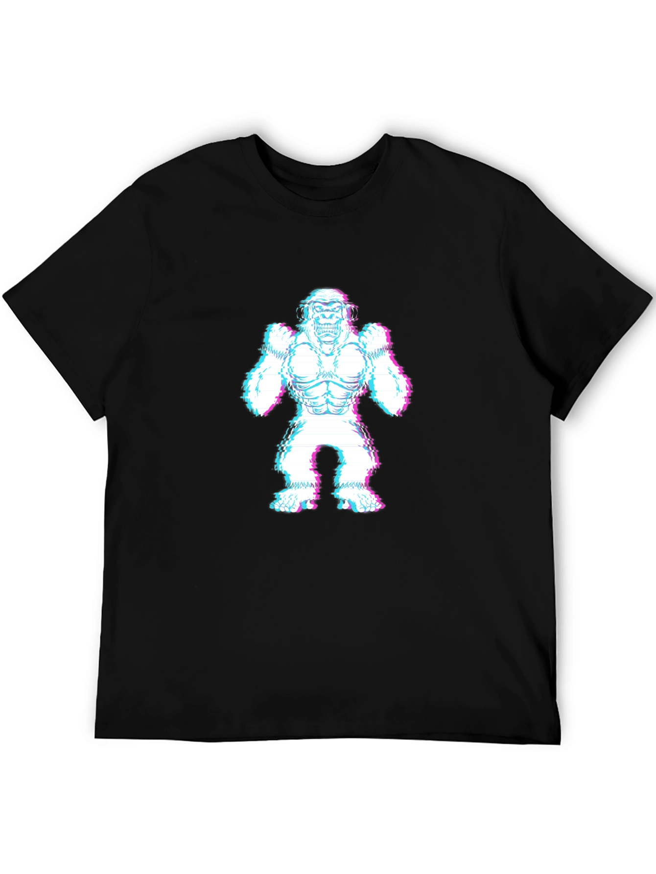 Glitch Gorilla Black T-Shirt