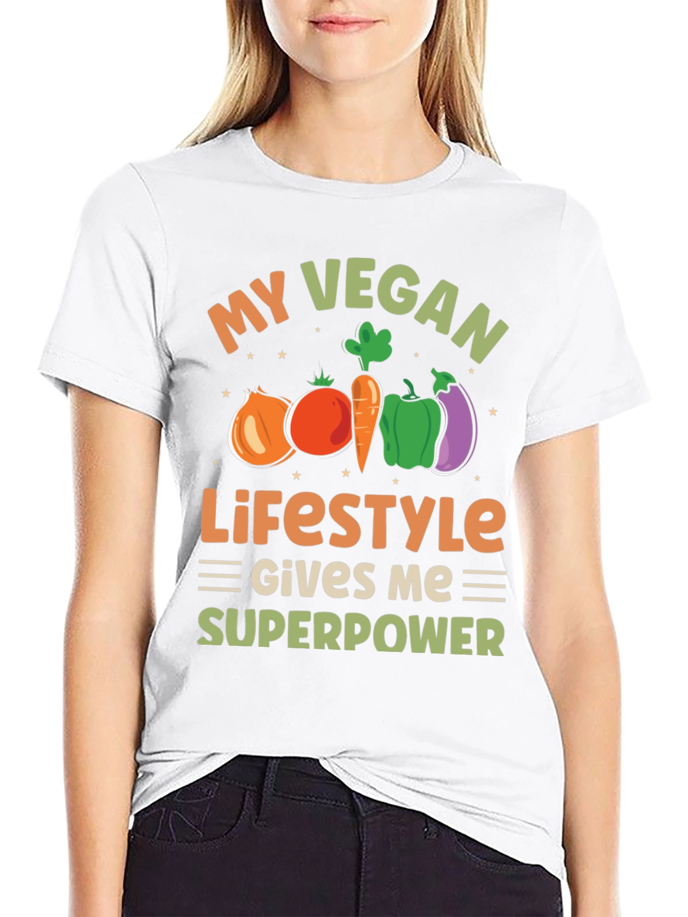 Vegan Lifestyle T-Shirt - Superpower Design