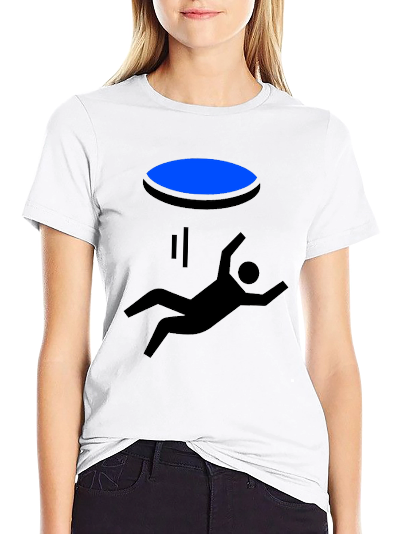 Portal Falling Man Graphic Tee - Black