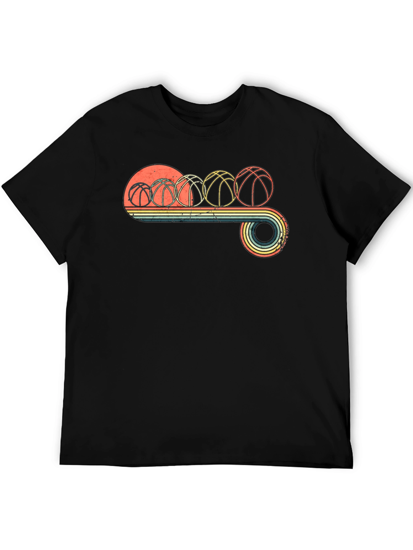Retro Basketball Evolution Graphic T-Shirt