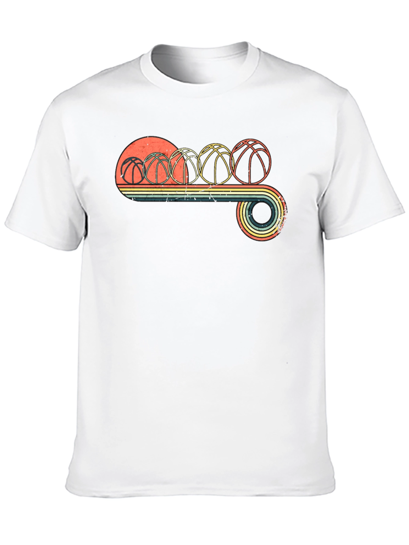 Retro Basketball Evolution Graphic T-Shirt