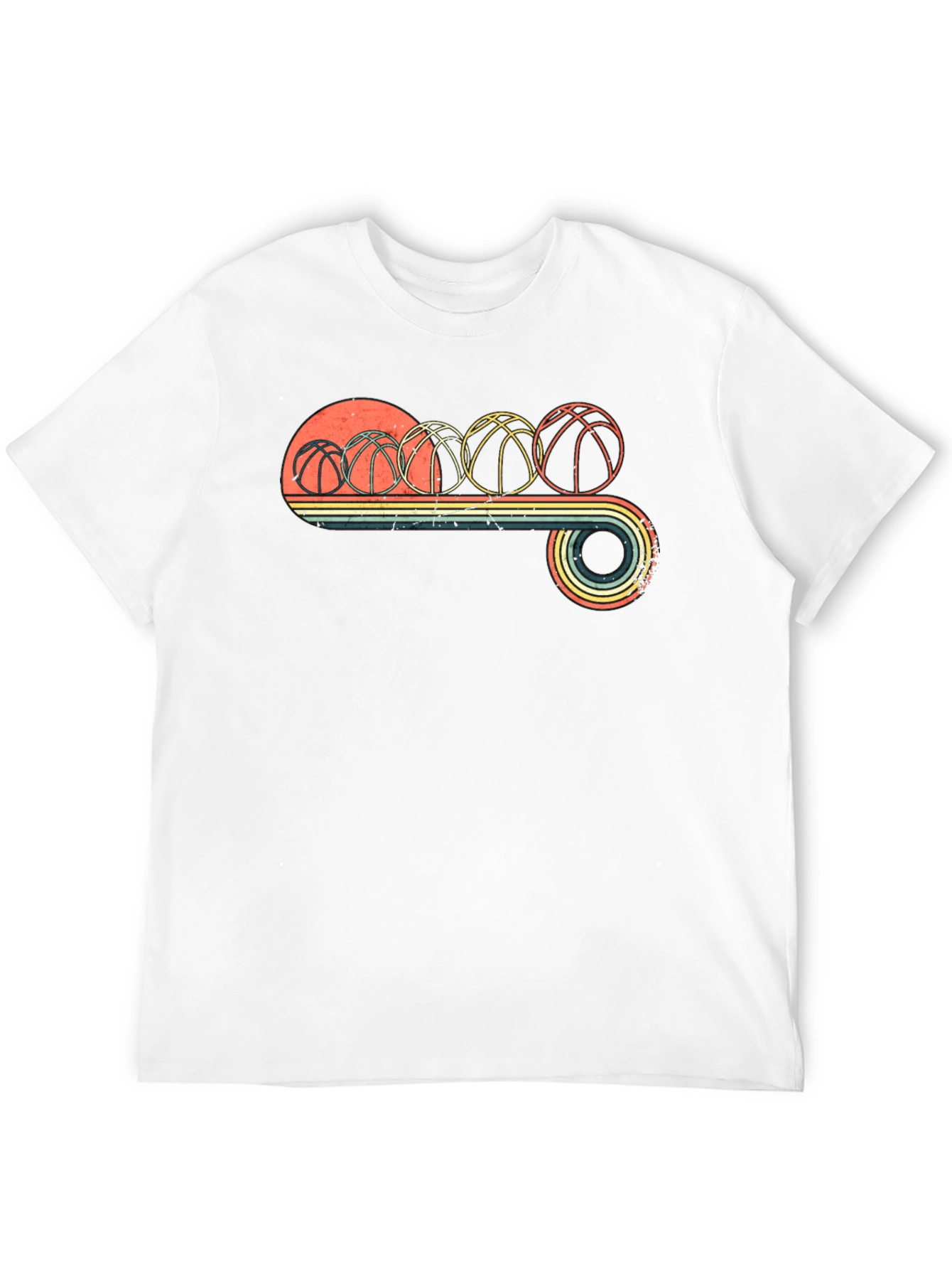 Retro Basketball Evolution Graphic T-Shirt