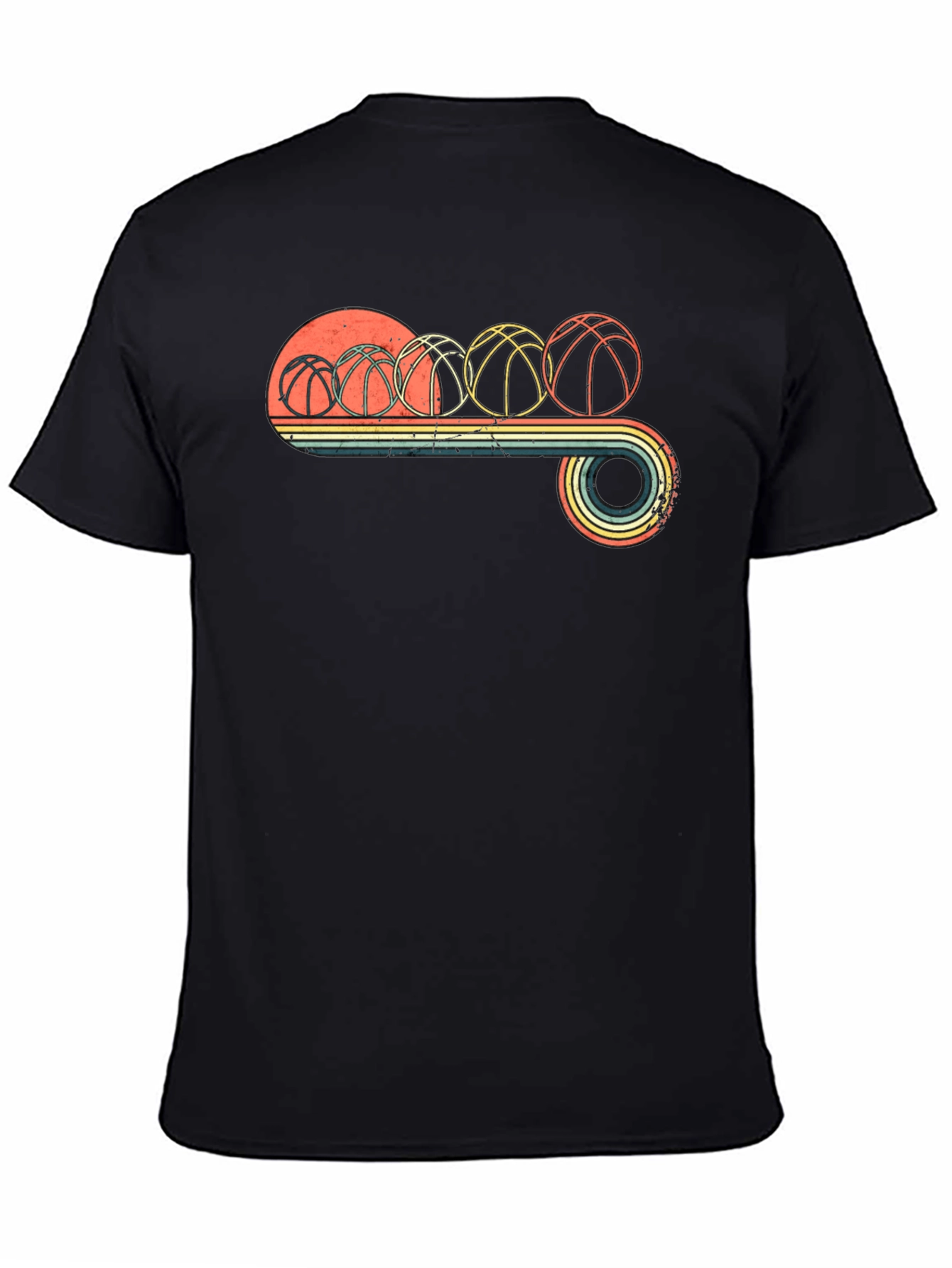 Retro Basketball Evolution Graphic T-Shirt