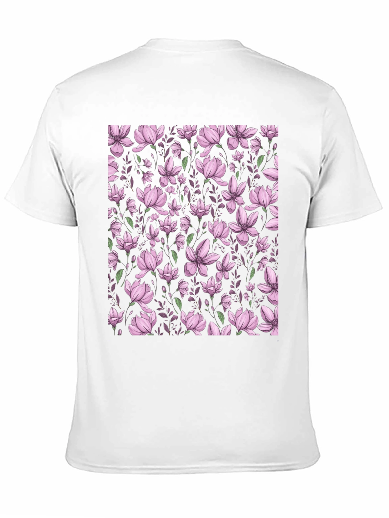 Floral Print T-Shirt - Black