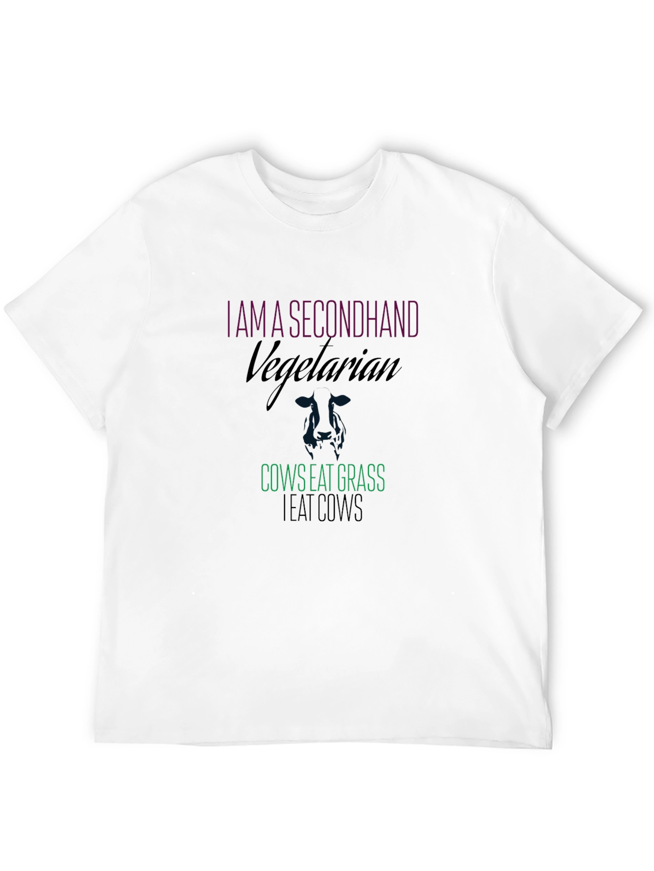 Secondhand Vegetarian Graphic Tee - Novelty Humor T-Shirt